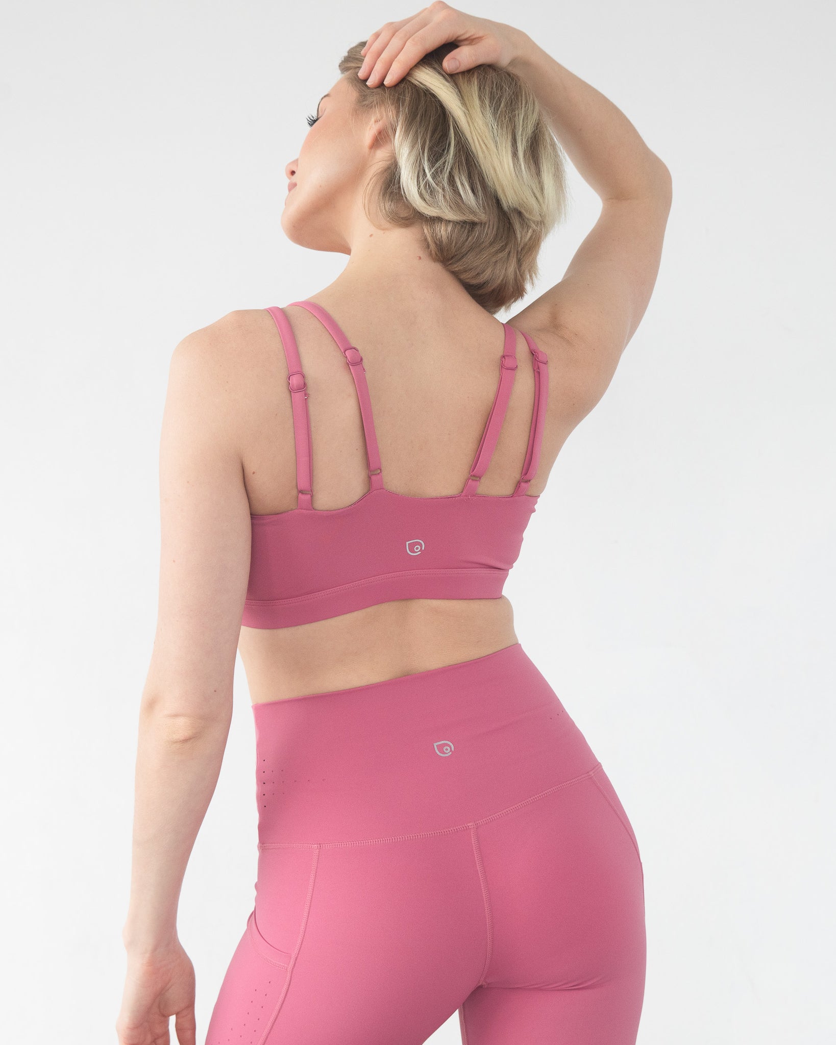 Emily medium impact nursing and pumping sports bra, sweat and milk