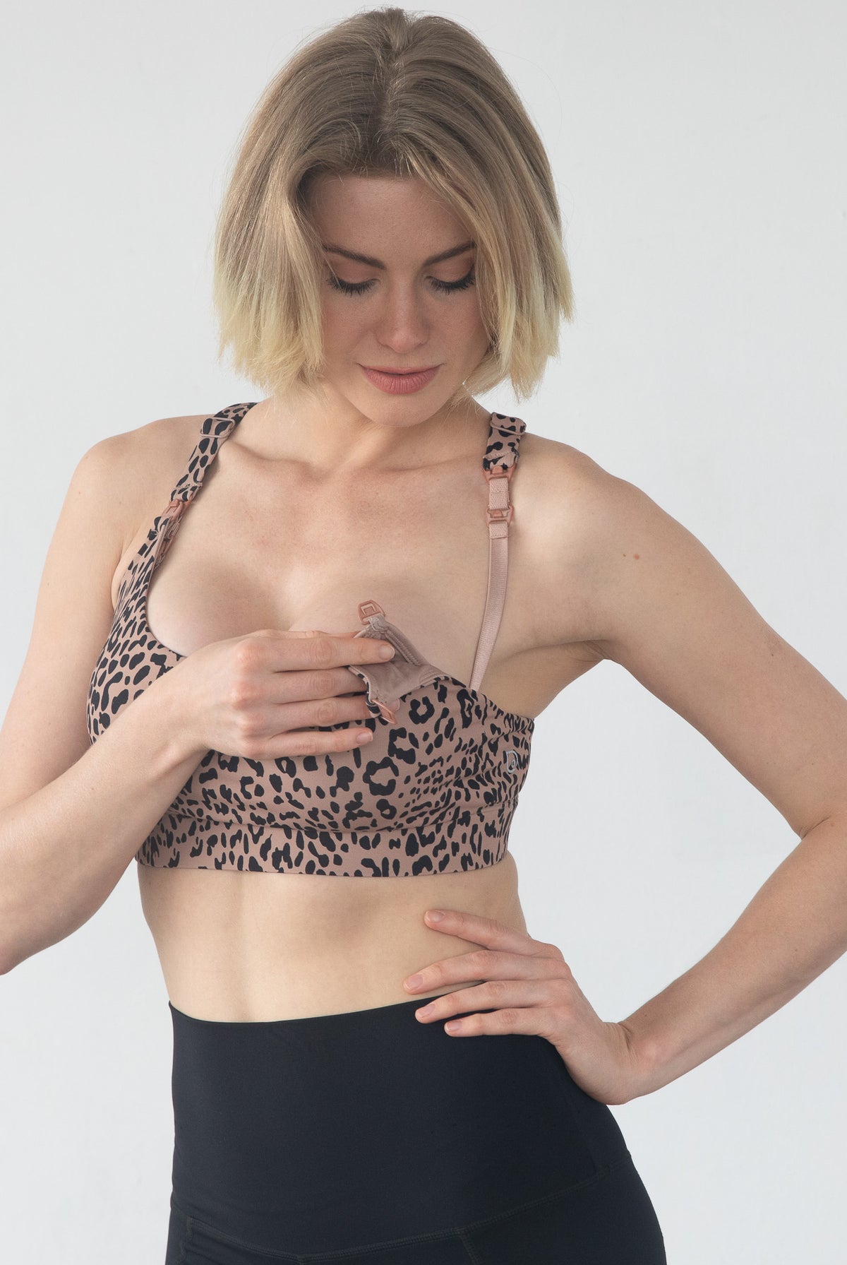Oceane 4 medium support nursing & pumping sports bra, sweat and milk, large chested