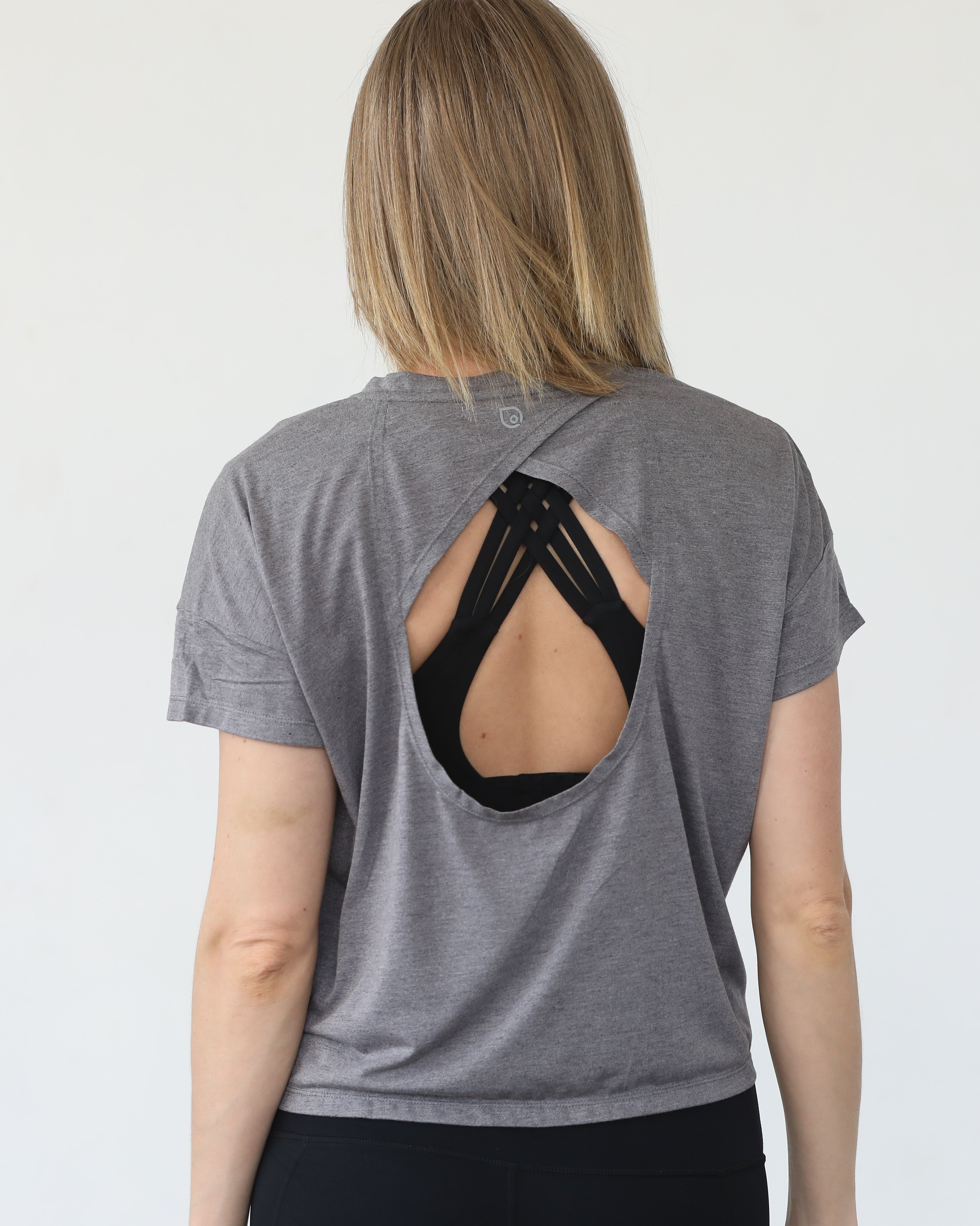 Abigail nursing short sleeve, gray, sweat and milk