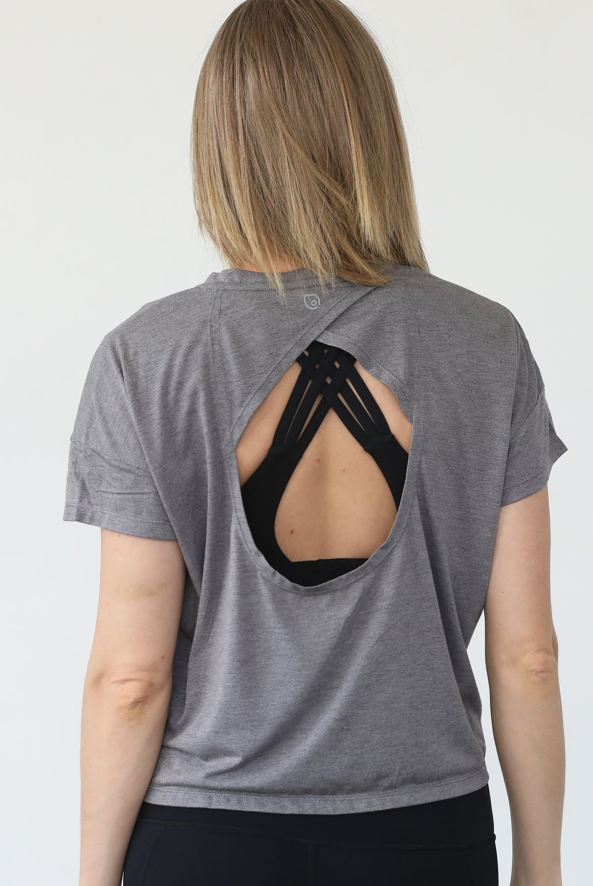 Abigail nursing short sleeve, gray, sweat and milk
