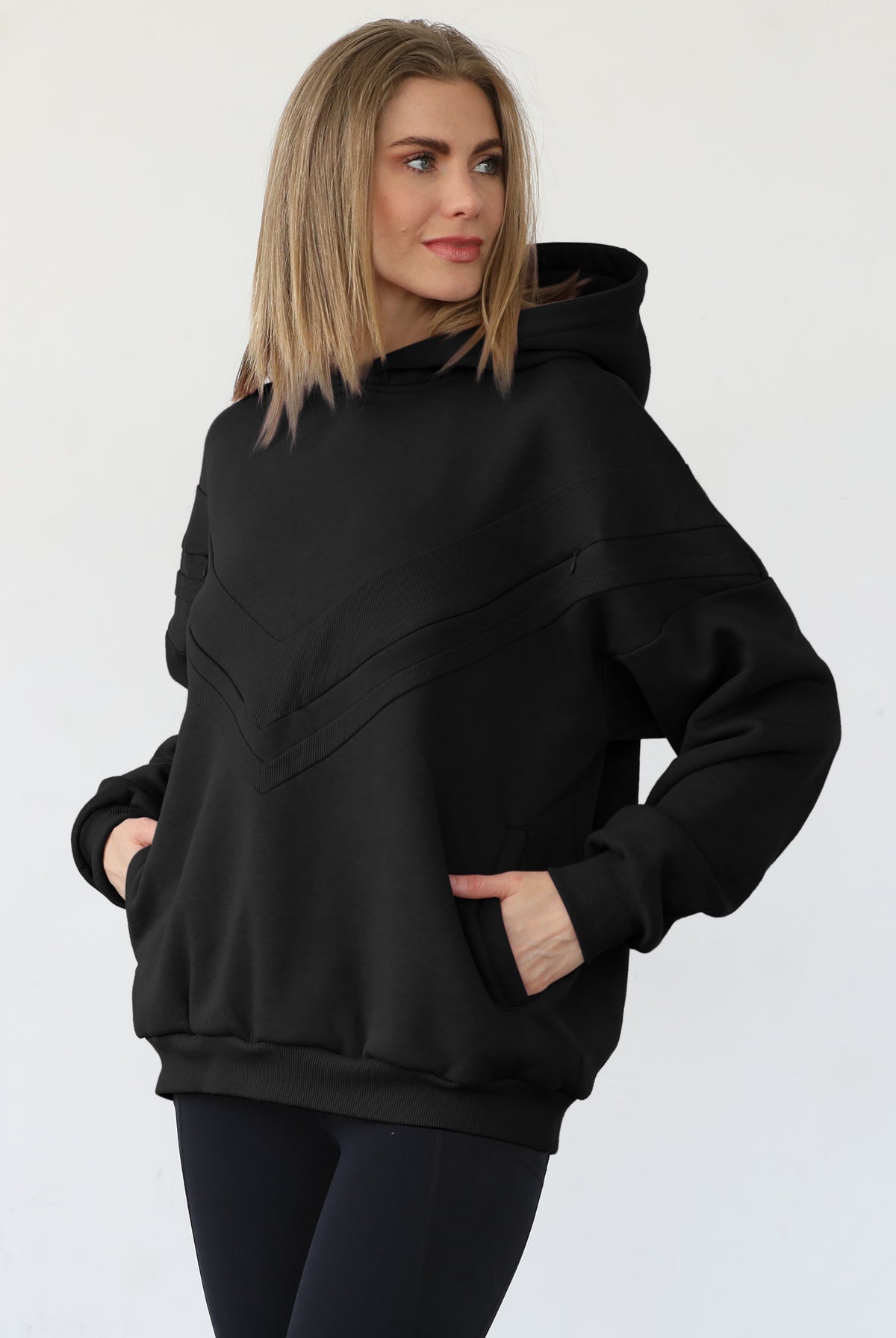 Isabella nursing and pregnancy hoodie, noir, sweat and milk