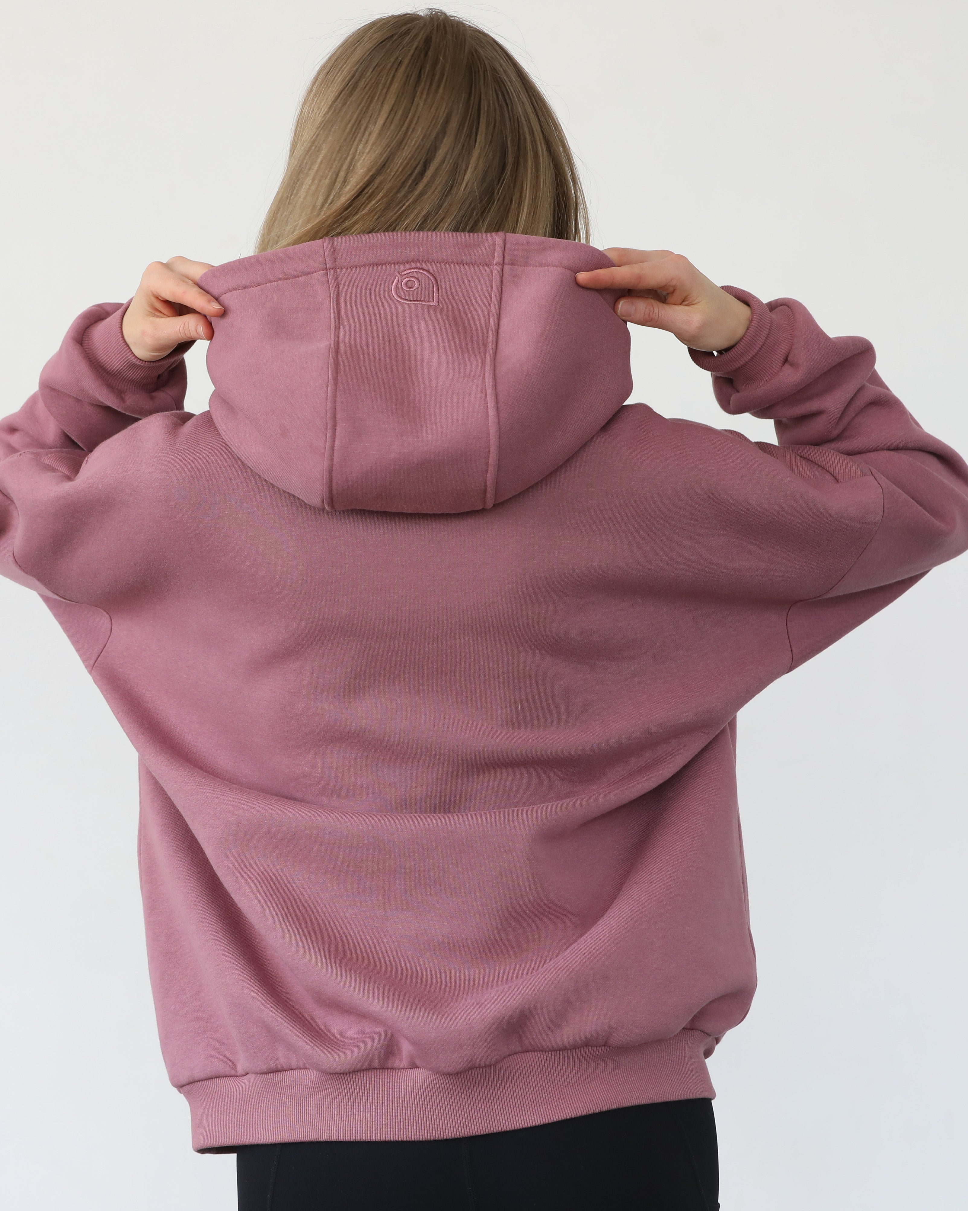 Isabella nursing and pregnancy hoodie, sweat and milk, mauve smoke
