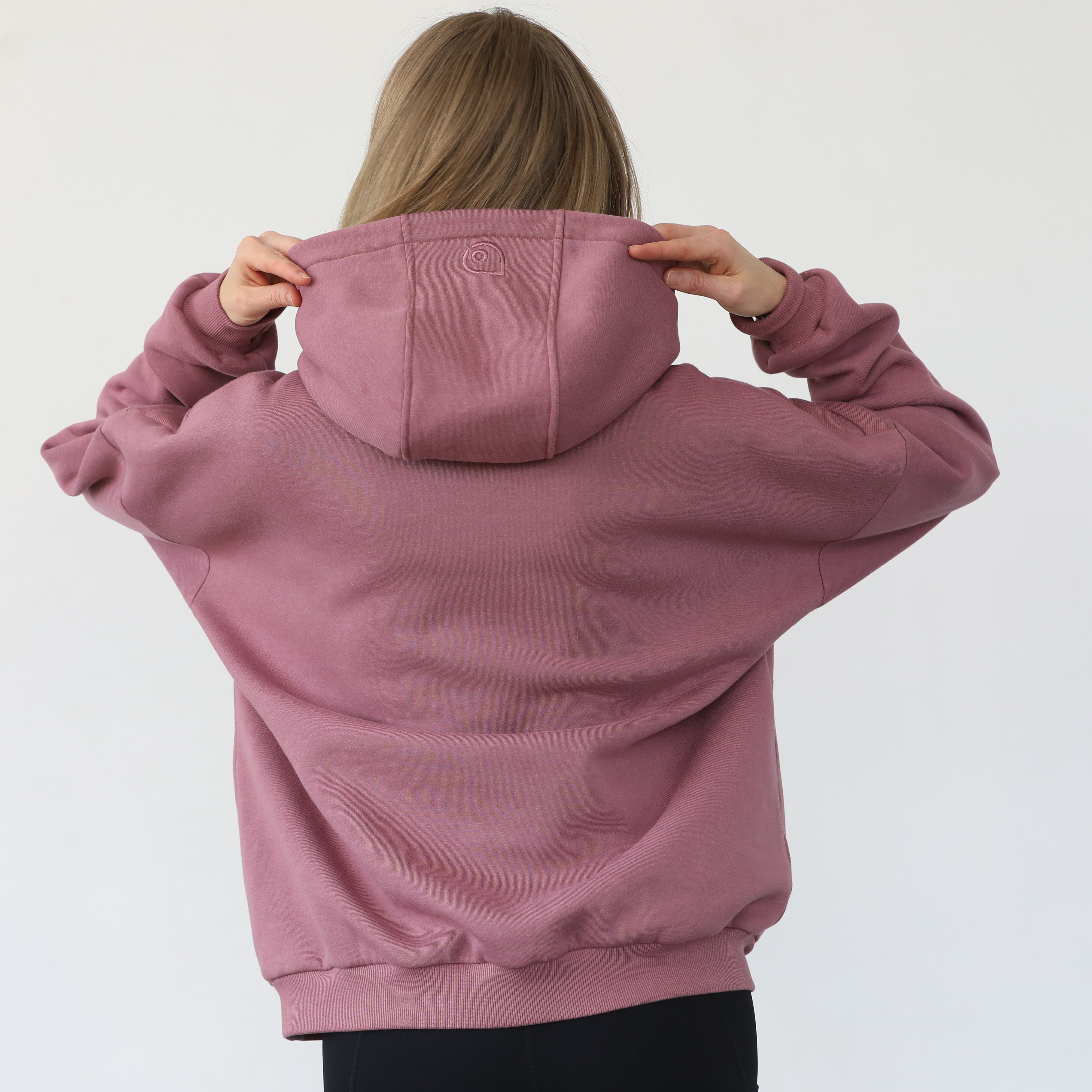 Isabella nursing and pregnancy hoodie, sweat and milk, mauve smoke