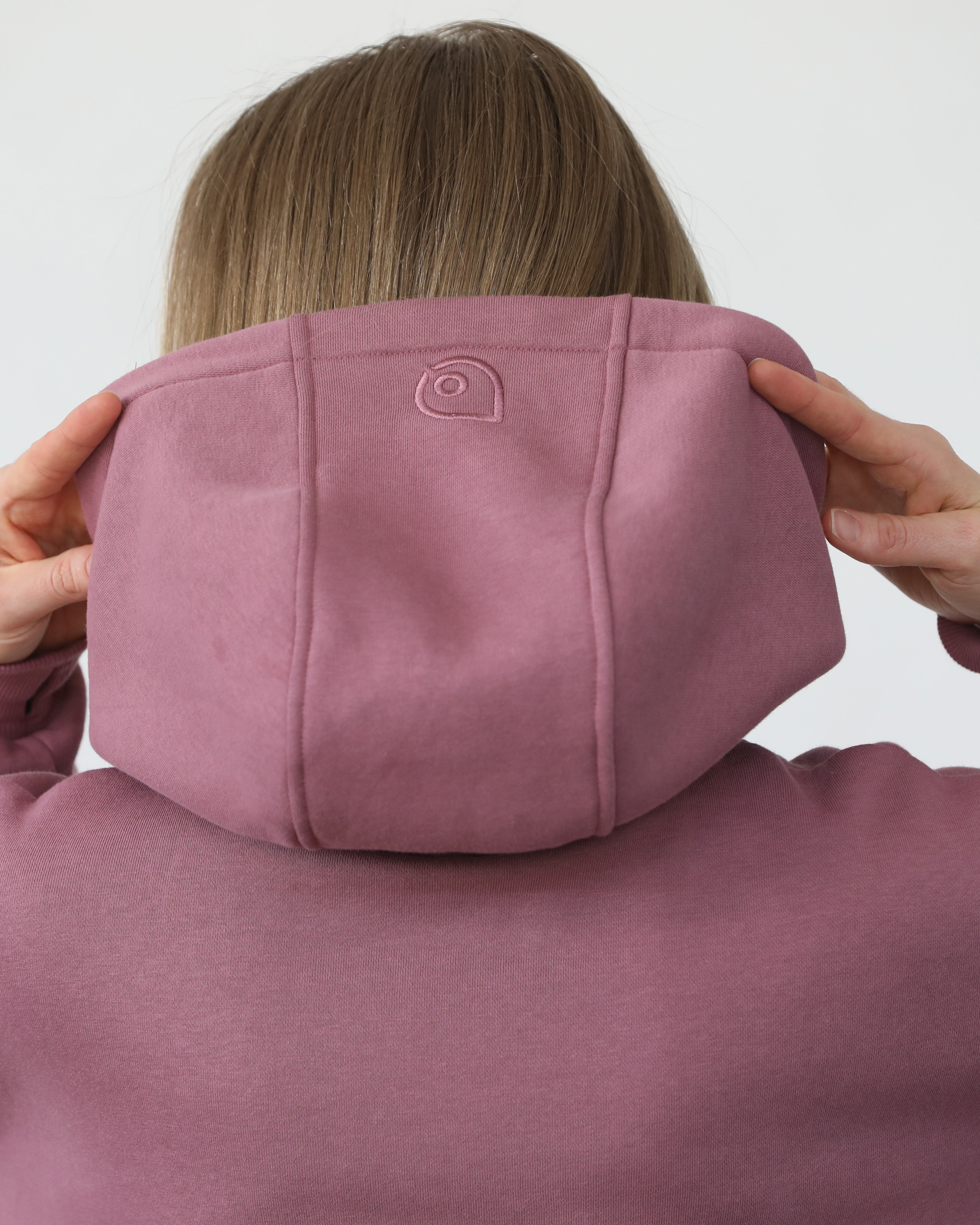 Isabella nursing and pregnancy hoodie, sweat and milk, mauve smoke