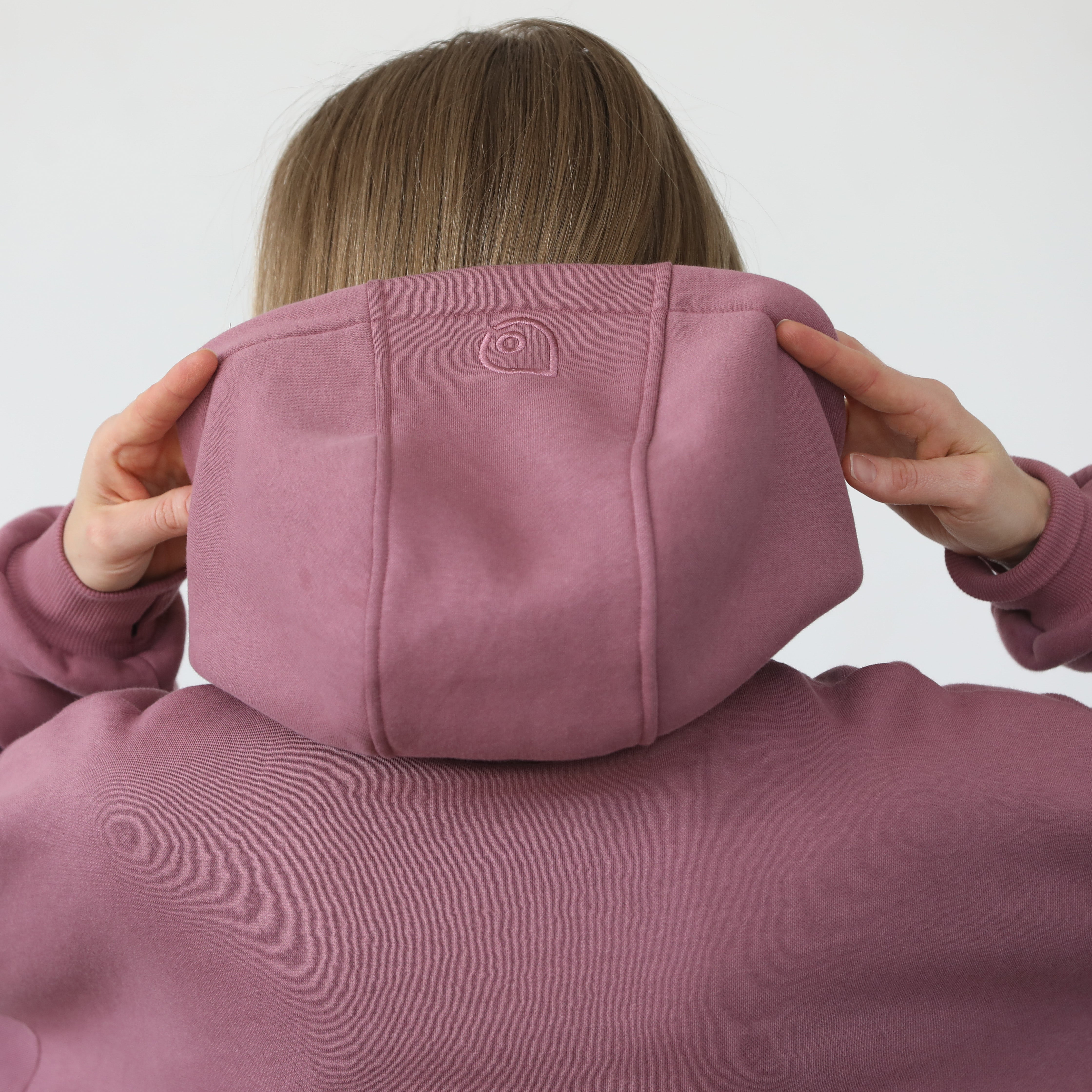 Isabella nursing and pregnancy hoodie, sweat and milk, mauve smoke