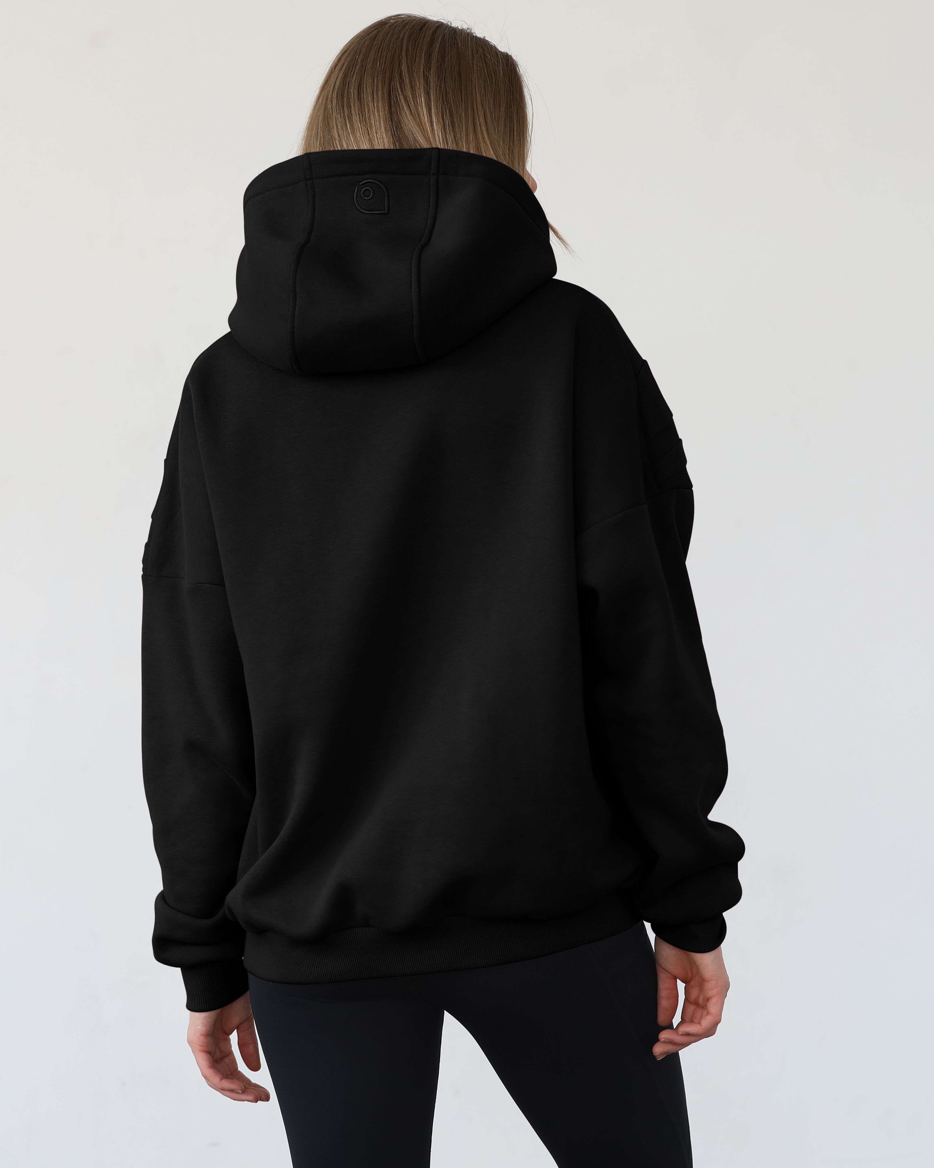 Isabella nursing and pregnancy hoodie, noir, sweat and milk