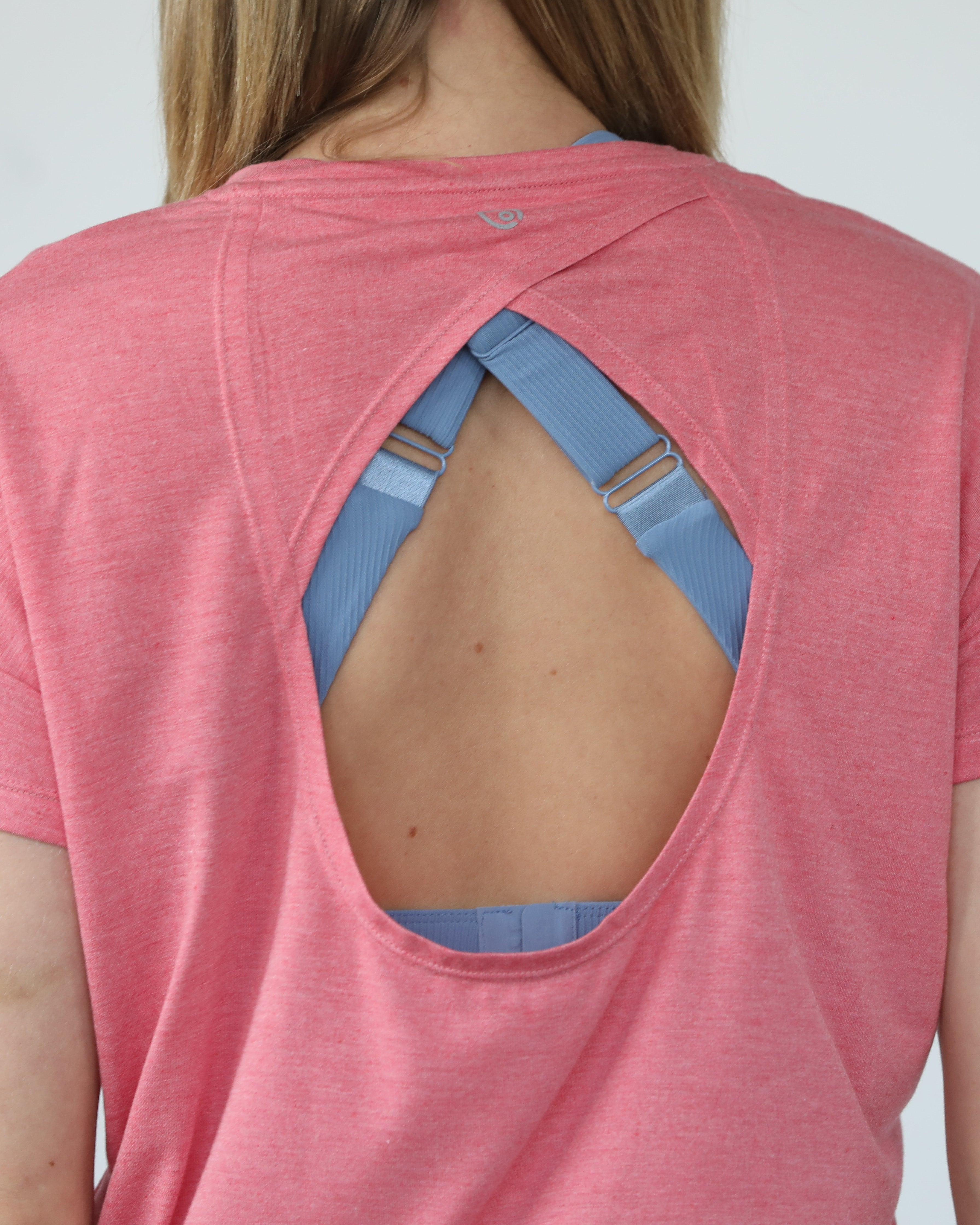Abigail nursing short sleeve top, sugar coral, sweat and milk