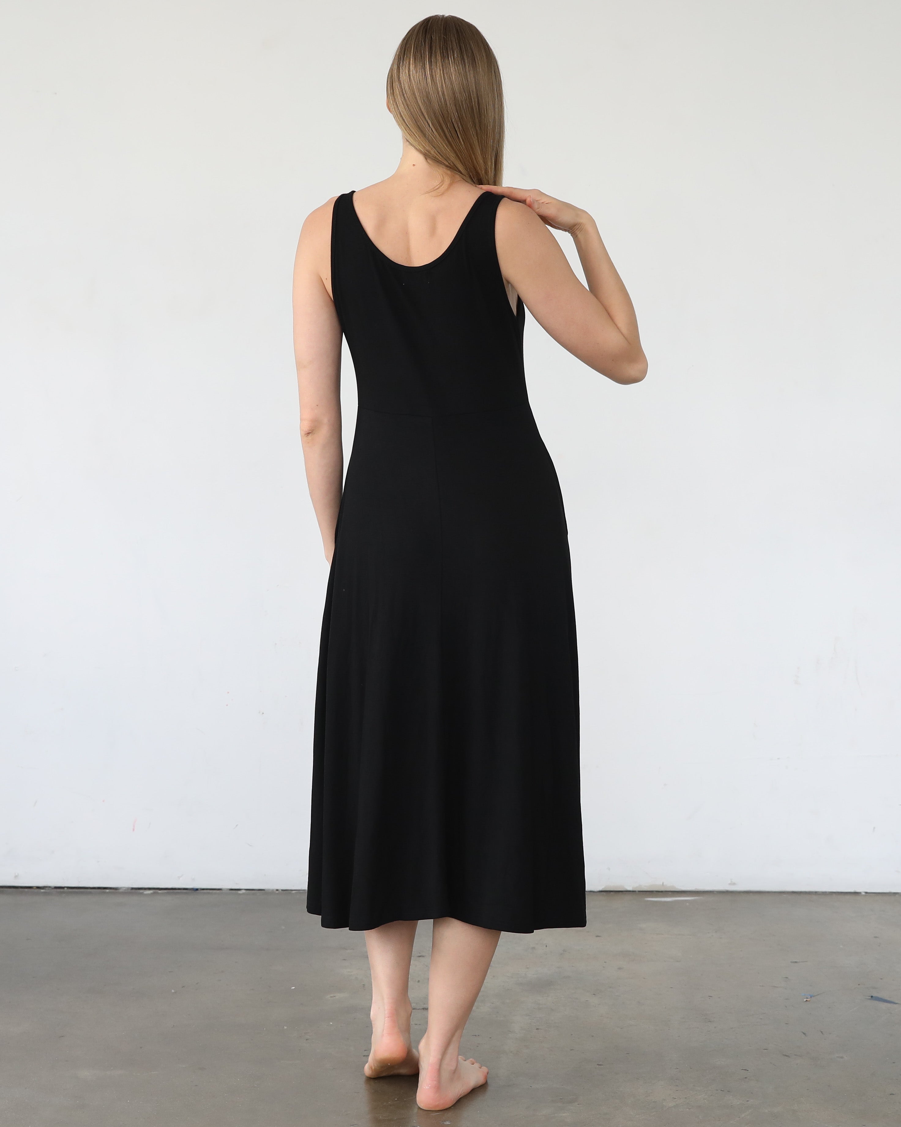 Audrey nursing and pregnancy dress, noir