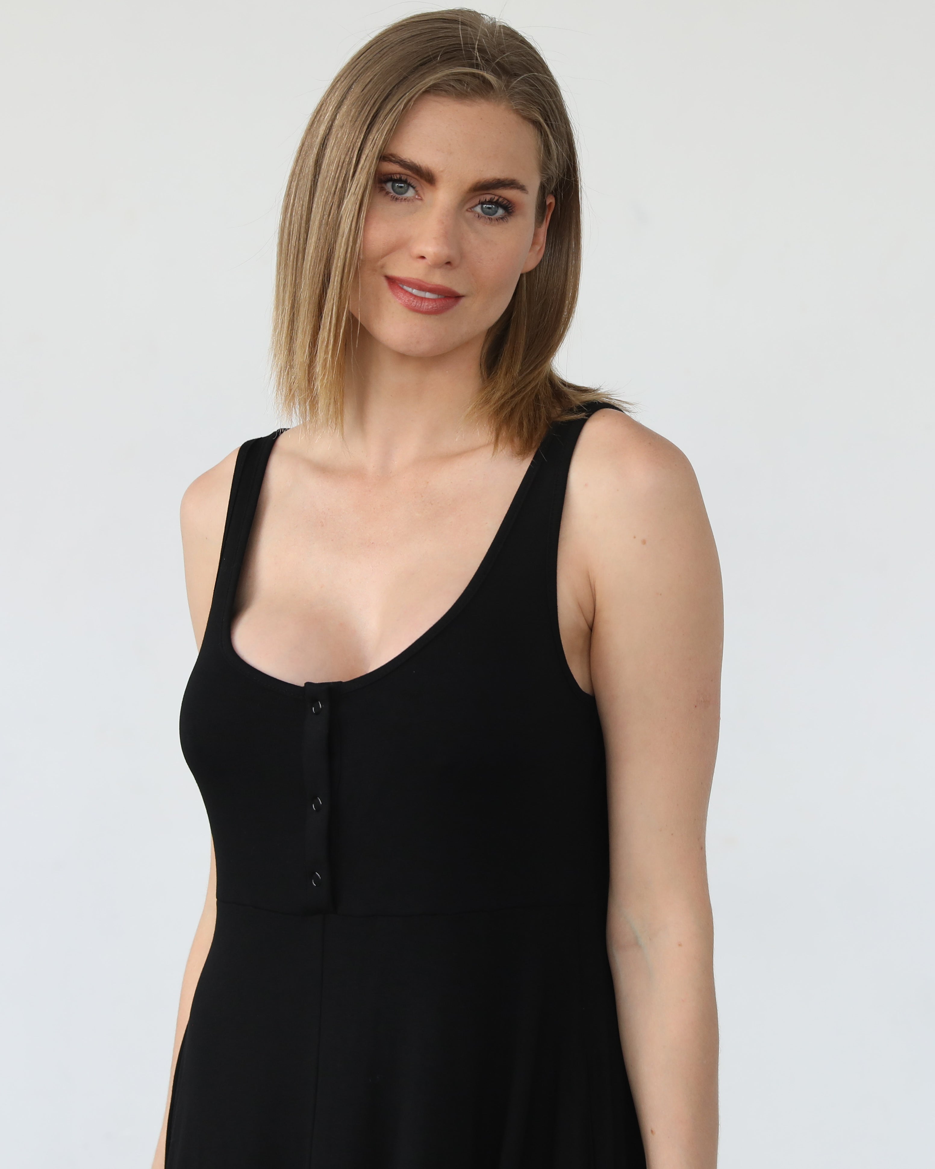 Audrey nursing and pregnancy dress, noir