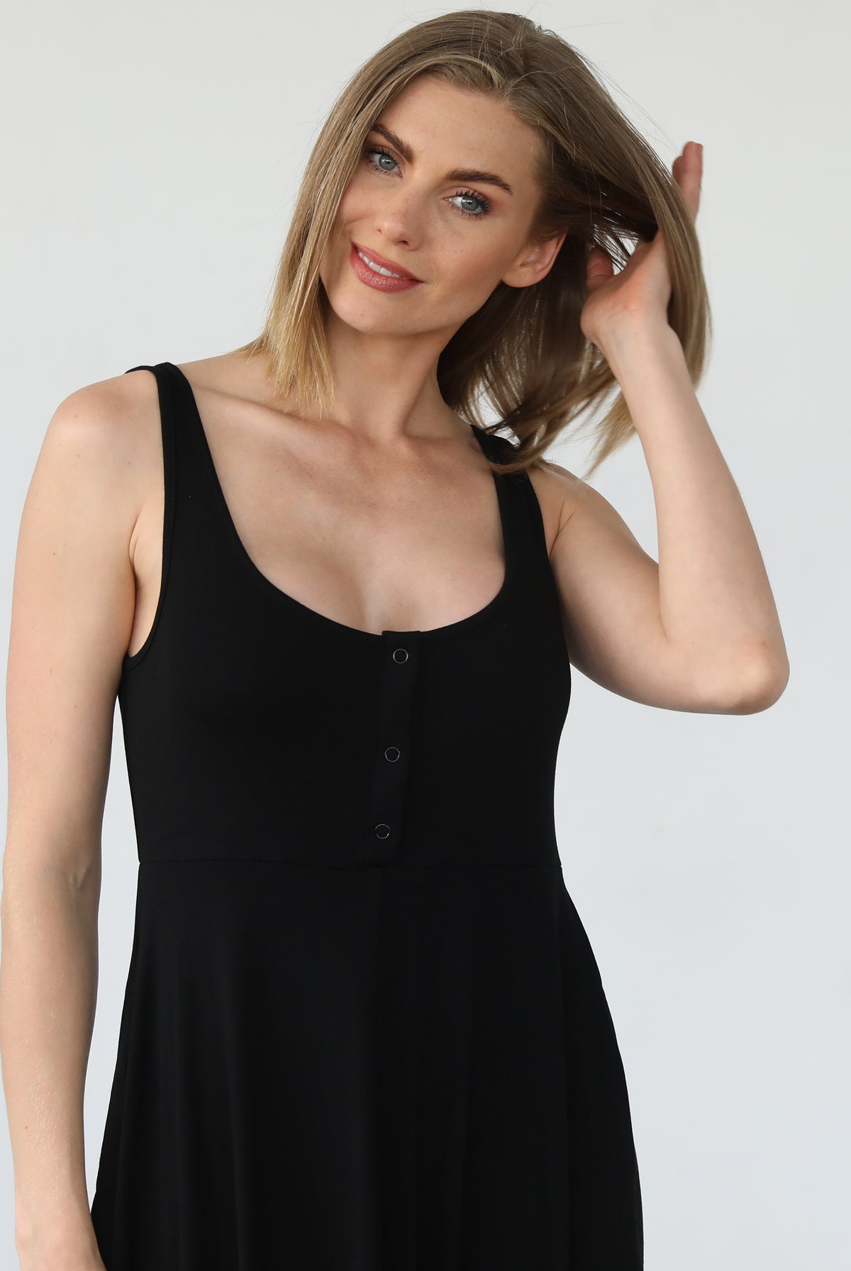 Audrey nursing and pregnancy dress, noir