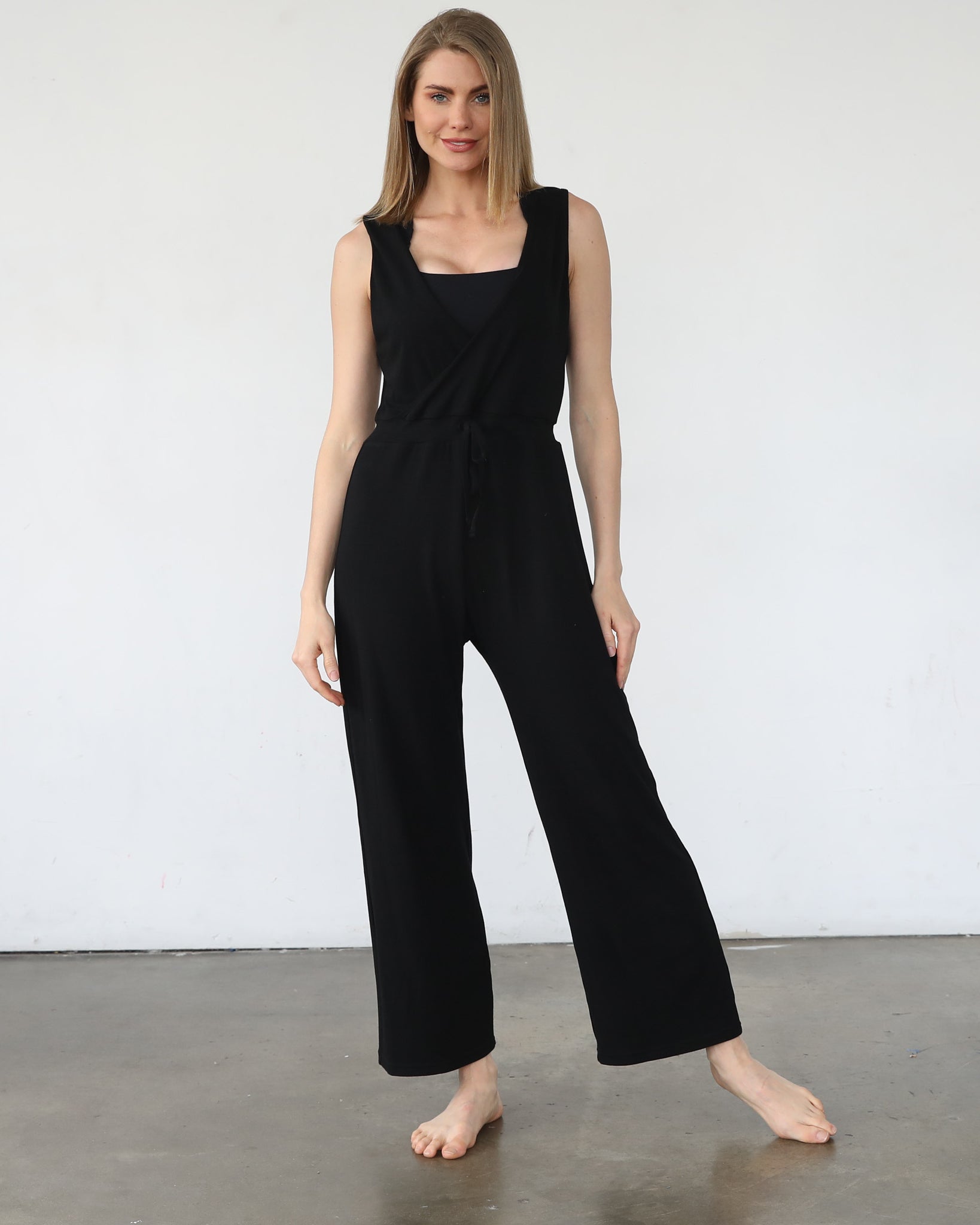 Nursing friendly jump suit, wide legged, sweat and milk