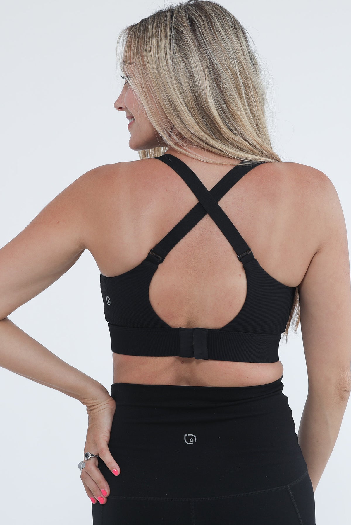 High impact nursing and pumping sports bra, sewn-in upcs