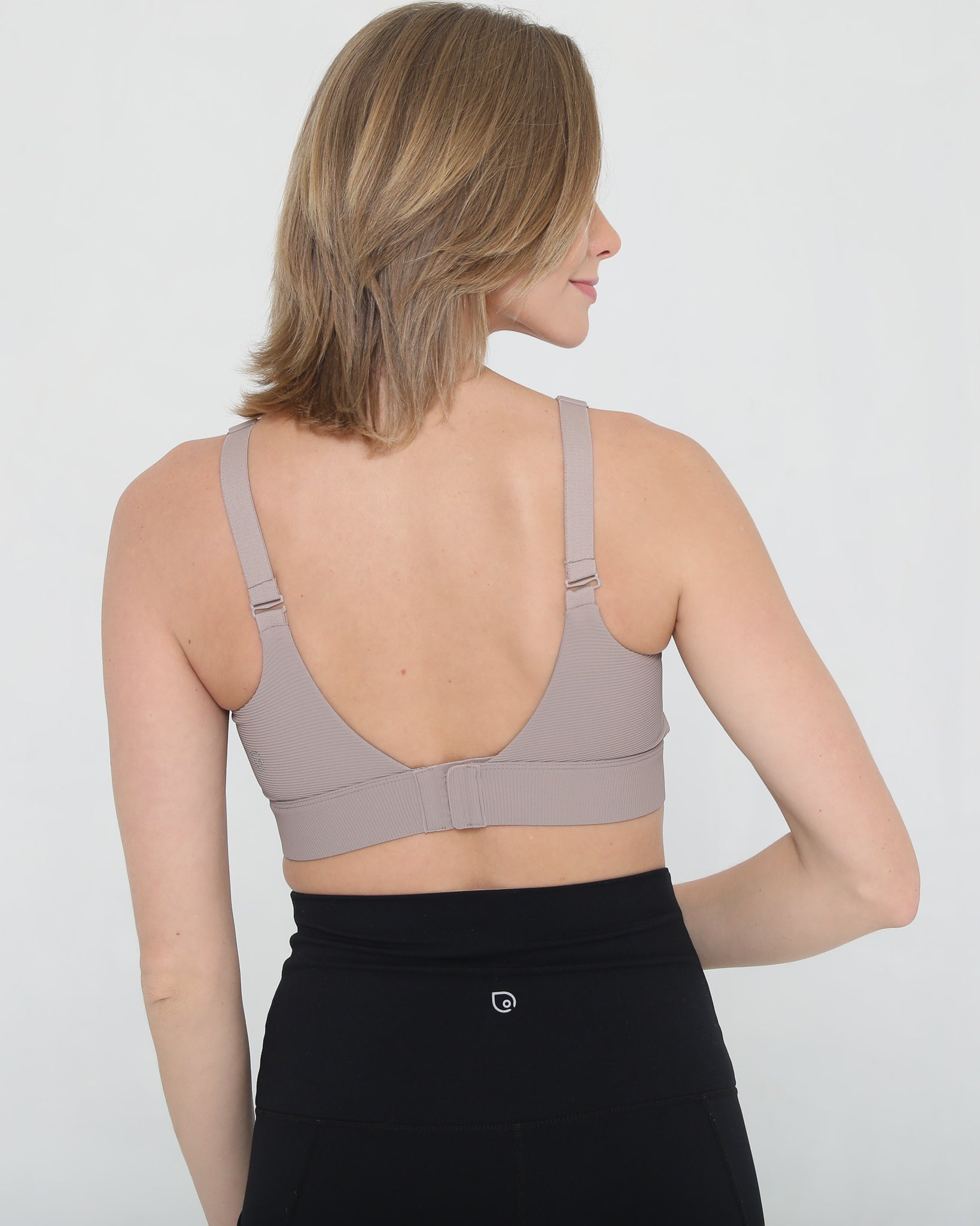 High impact nursing and pumping sports bra, sewn-in upcs