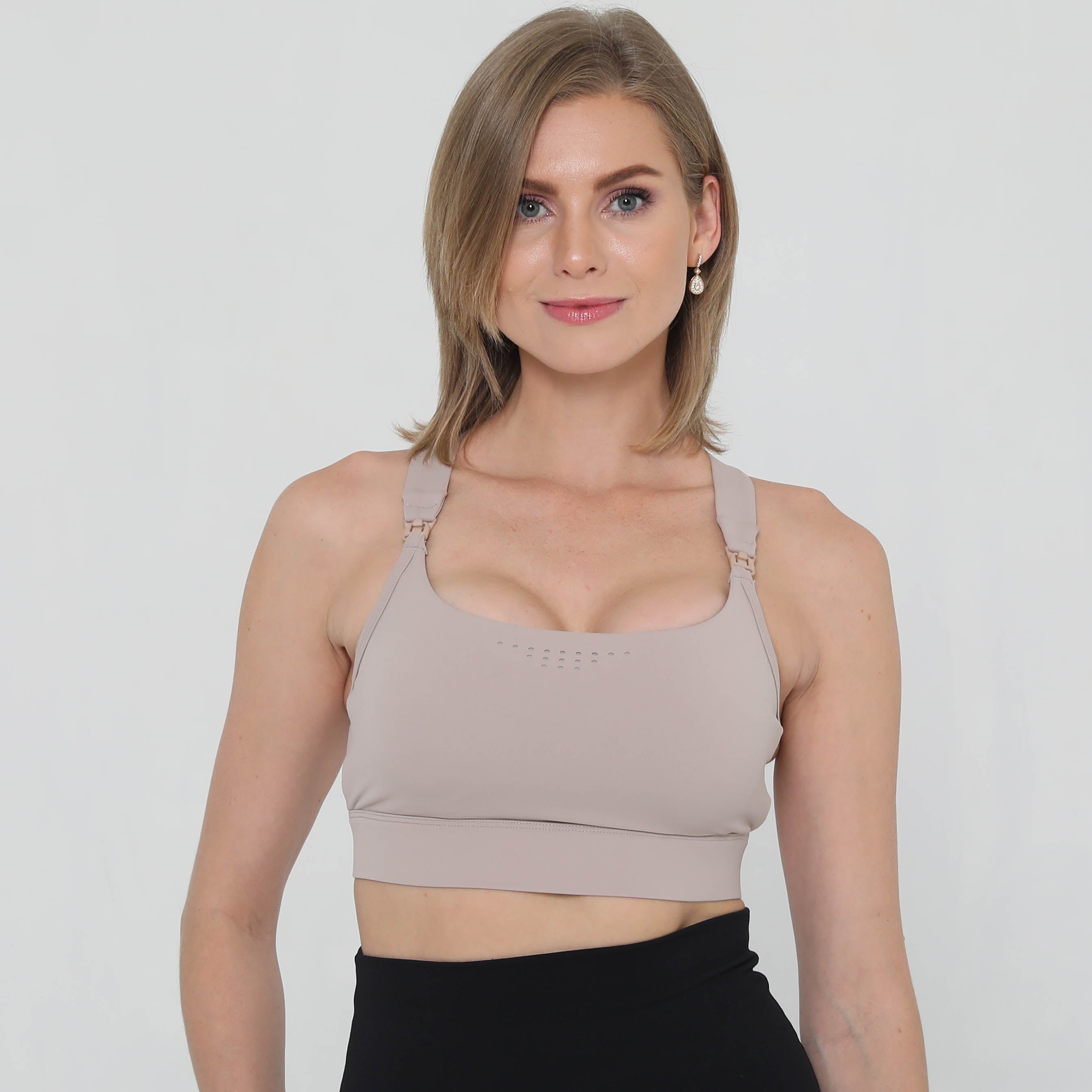 Venice 5 High impact nursing and pumping sports bra, large chested mom, A-G cups, sweat and milk