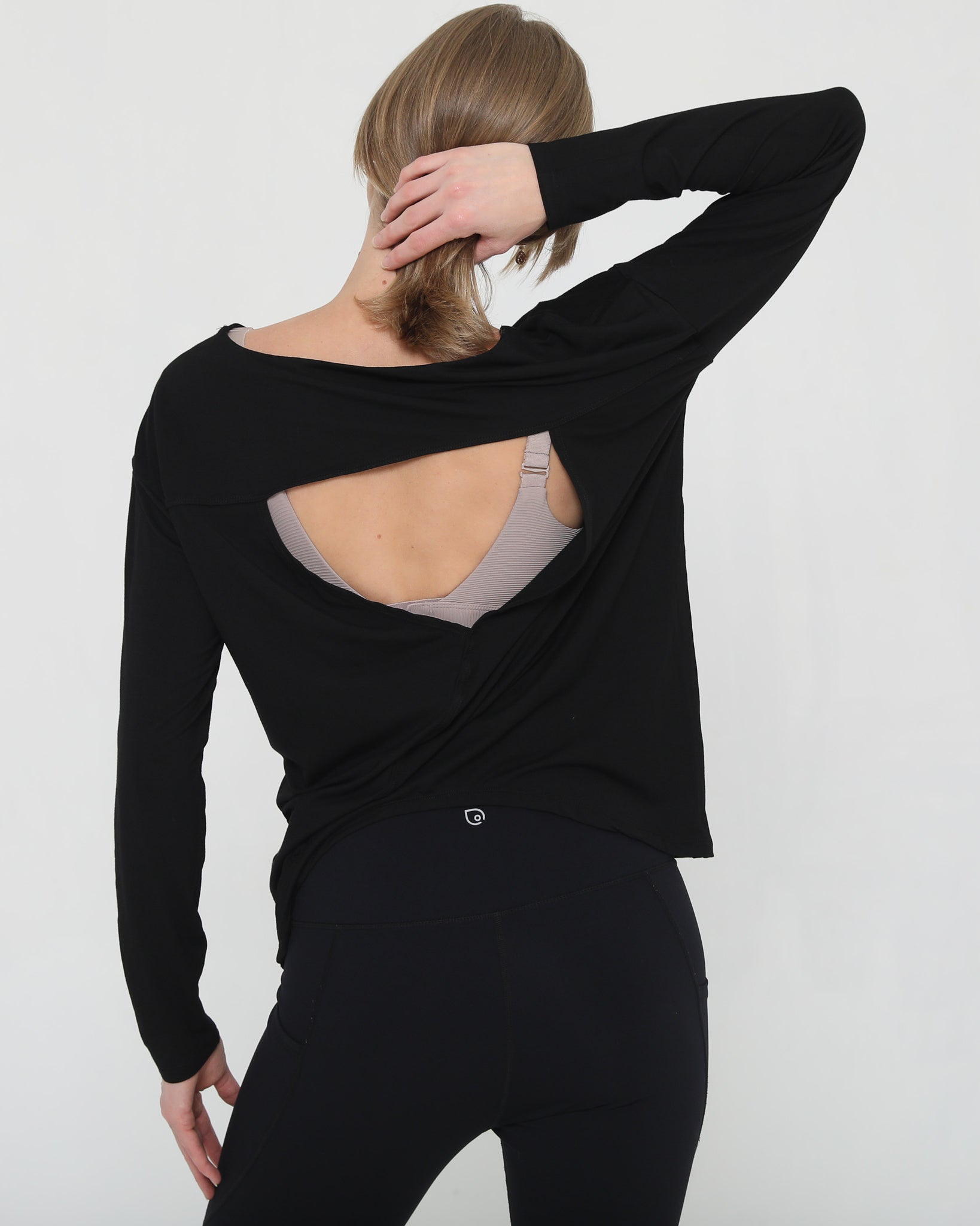 Stylish Open back nursing top long sleeve, sweat and milk