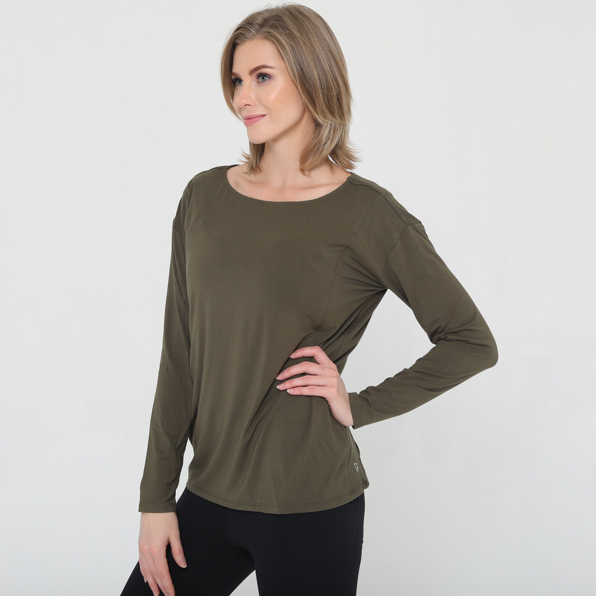 Stylish open back nursing top long sleeve, loose fit, Sweat and Milk