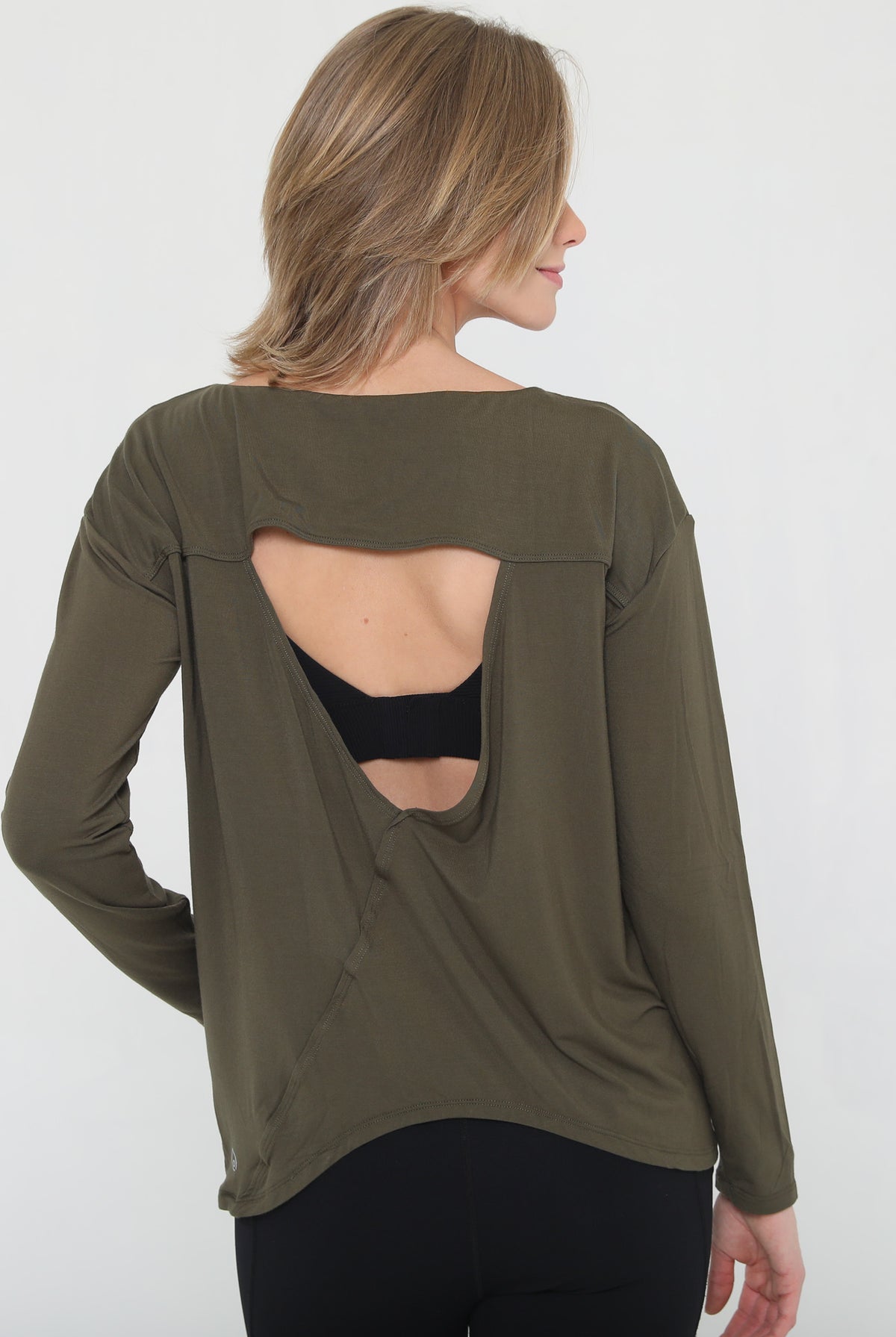 Stylish open back nursing top long sleeve, loose fit, Sweat and Milk