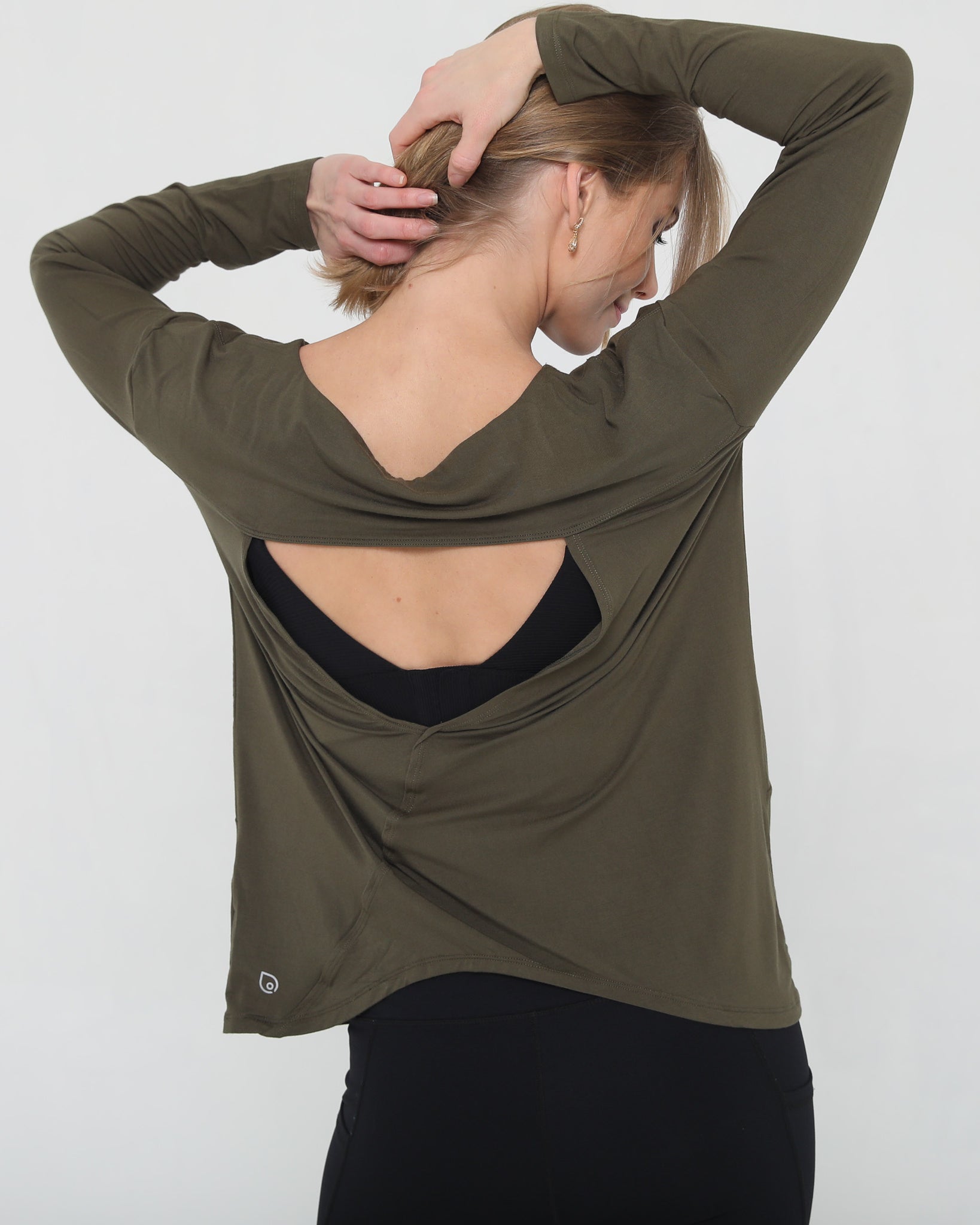 Stylish open back nursing top long sleeve, loose fit, Sweat and Milk