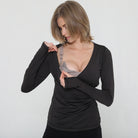 Crossover nursing and pregnancy top long sleeve, Sweat & Milk