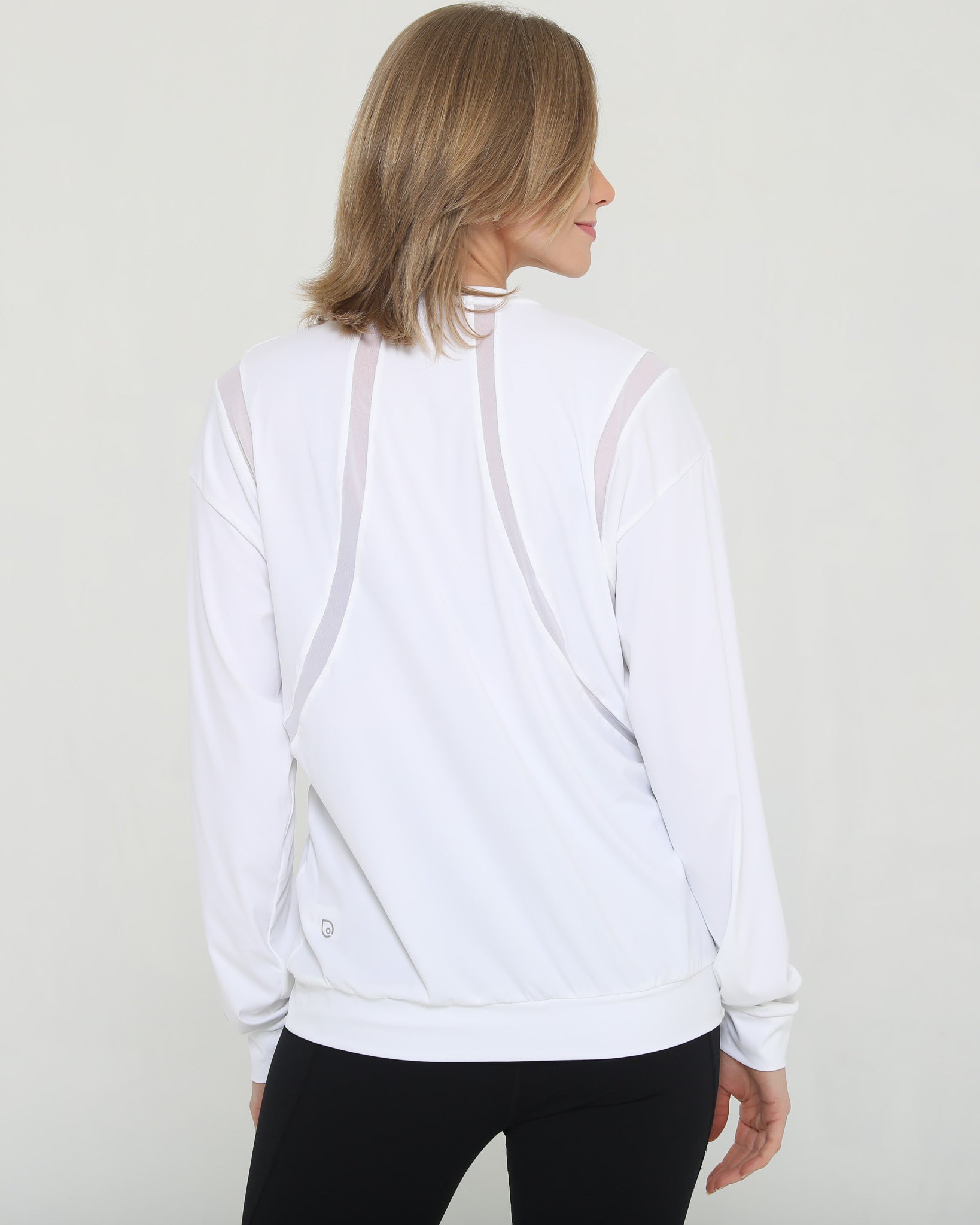 Stylish mesh nursing top long sleeve with zippers, sweat and milk