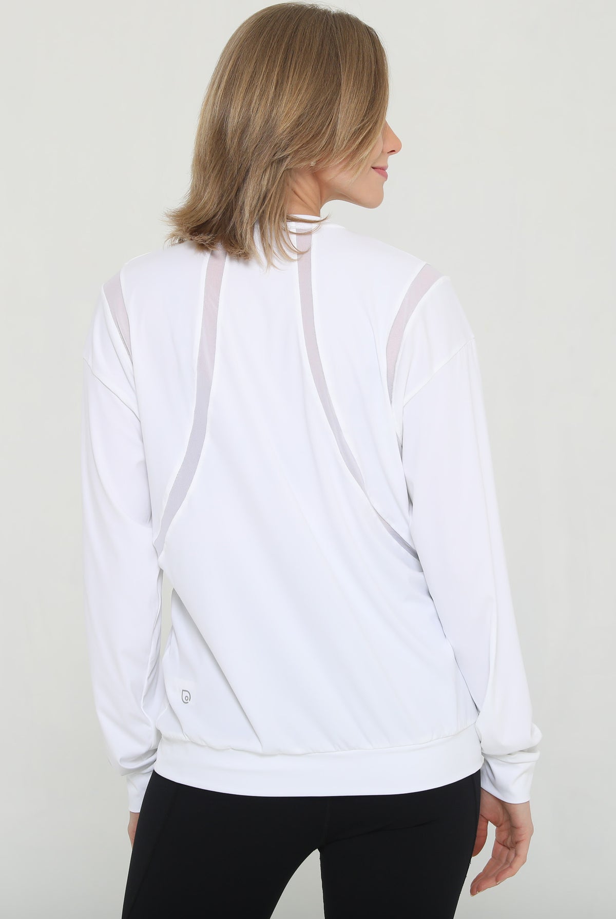 Stylish mesh nursing top long sleeve with zippers, sweat and milk