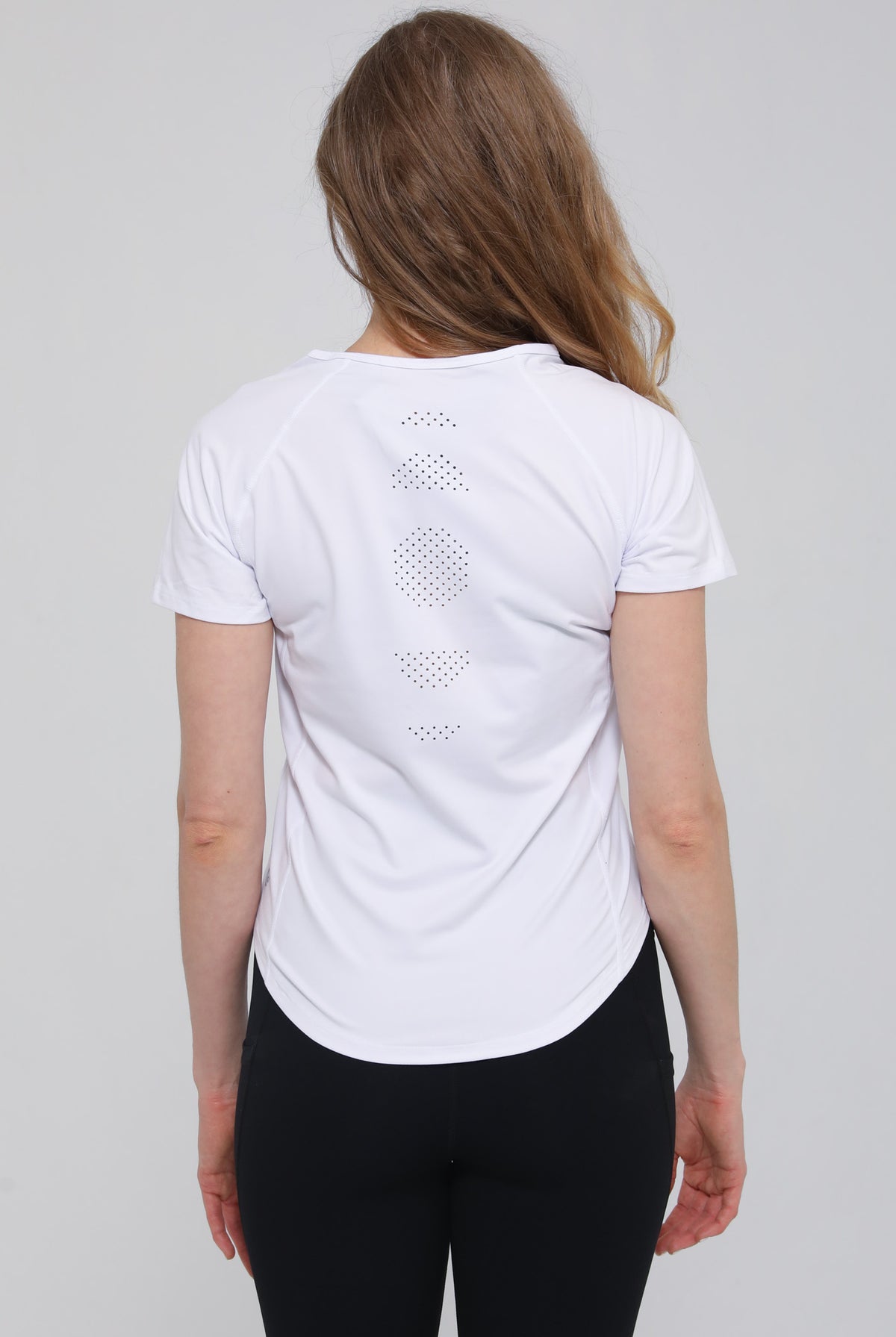 mira running nursing tee, sweat and milk
