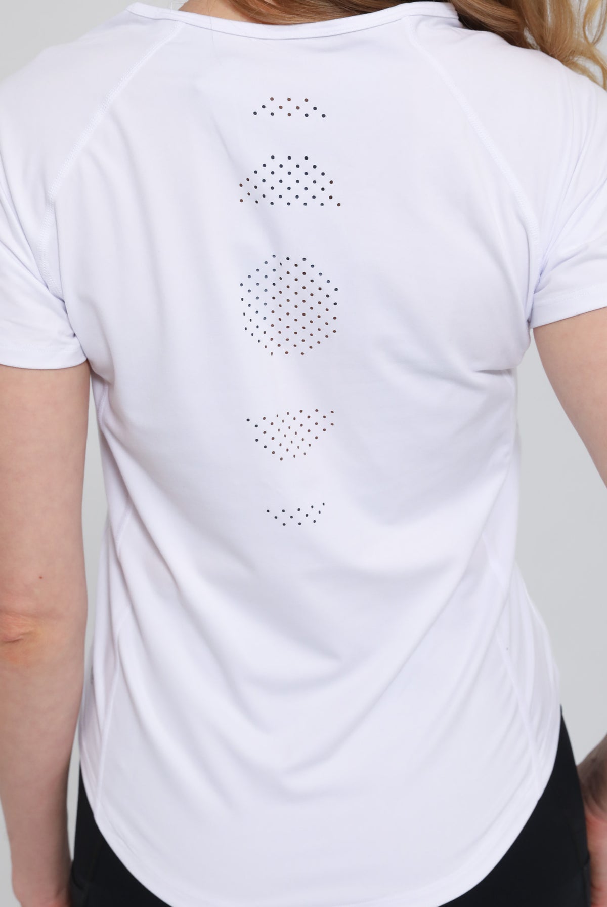 mira running nursing tee, sweat and milk