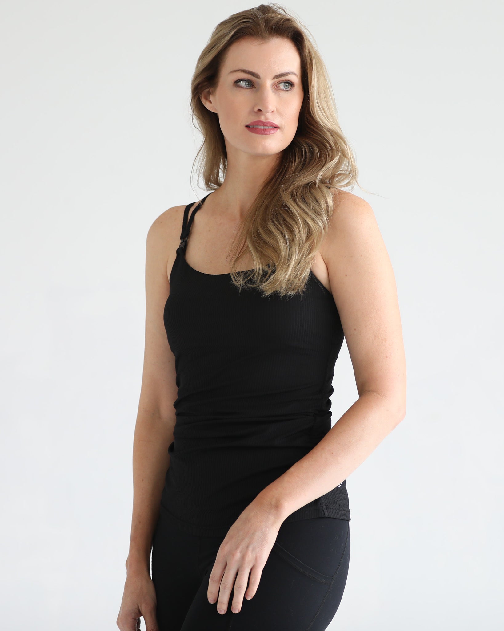 Sienna Nursing and pregnancy tank, strappy back, adjustable