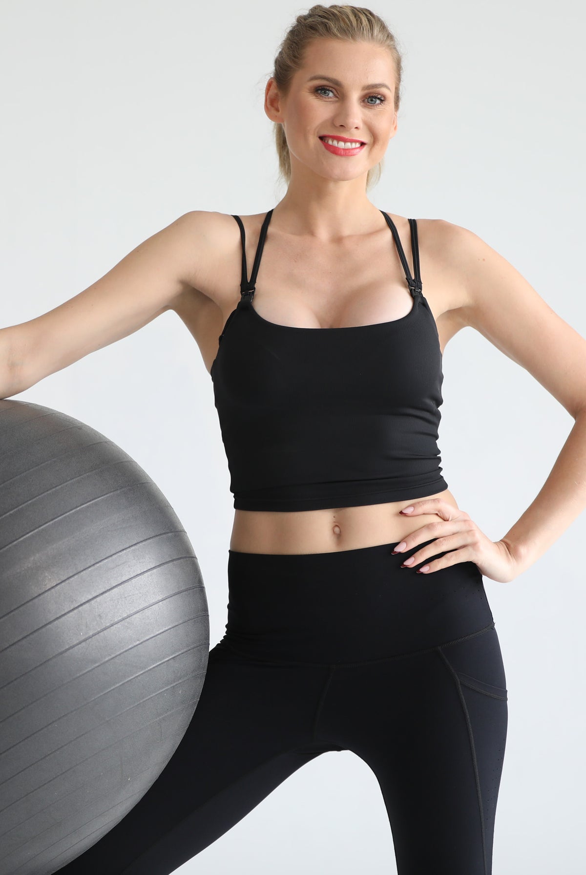 Sienna Nursing tank bra, strappy back, adjustable