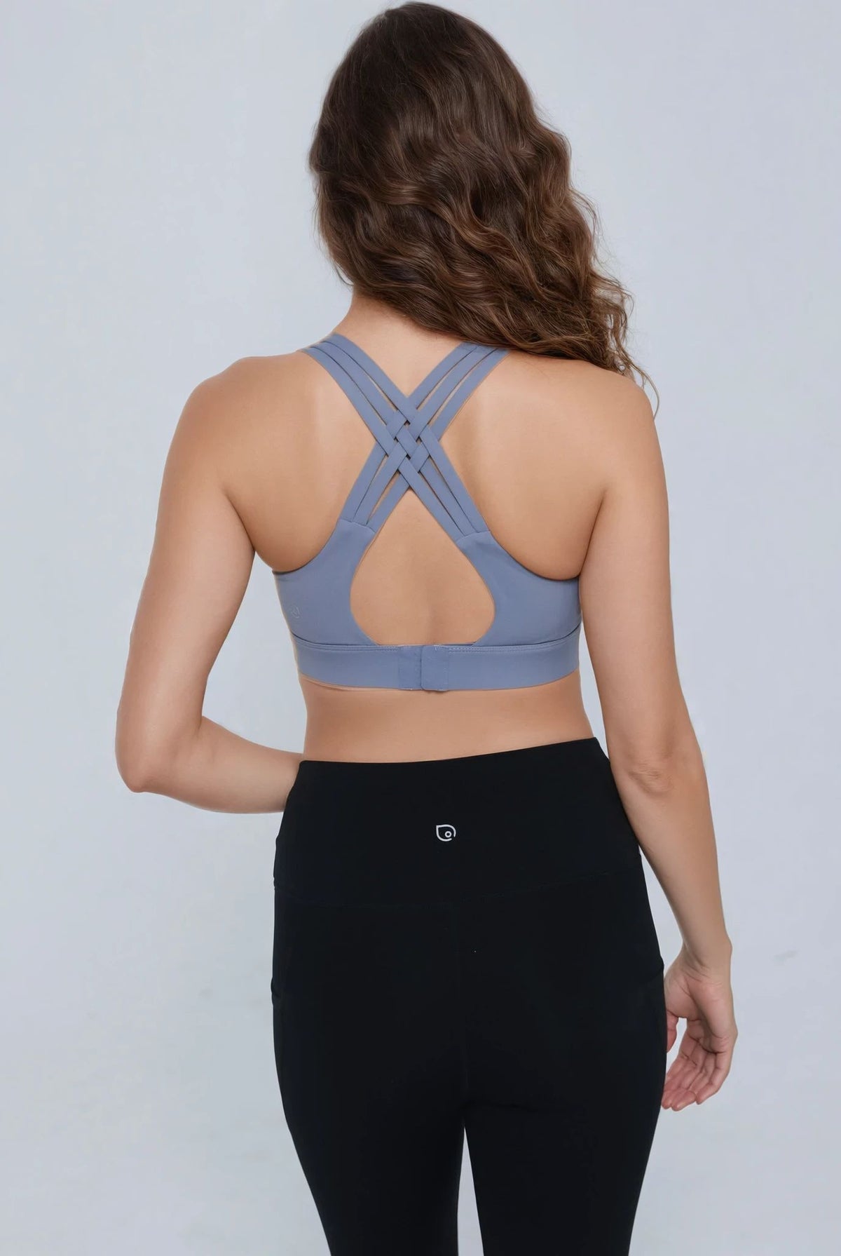 Chloe 4 bra back view – strappy racerback and adjustable band – Sweat and Milk