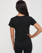 Mira running nursing tee, sweat and milk