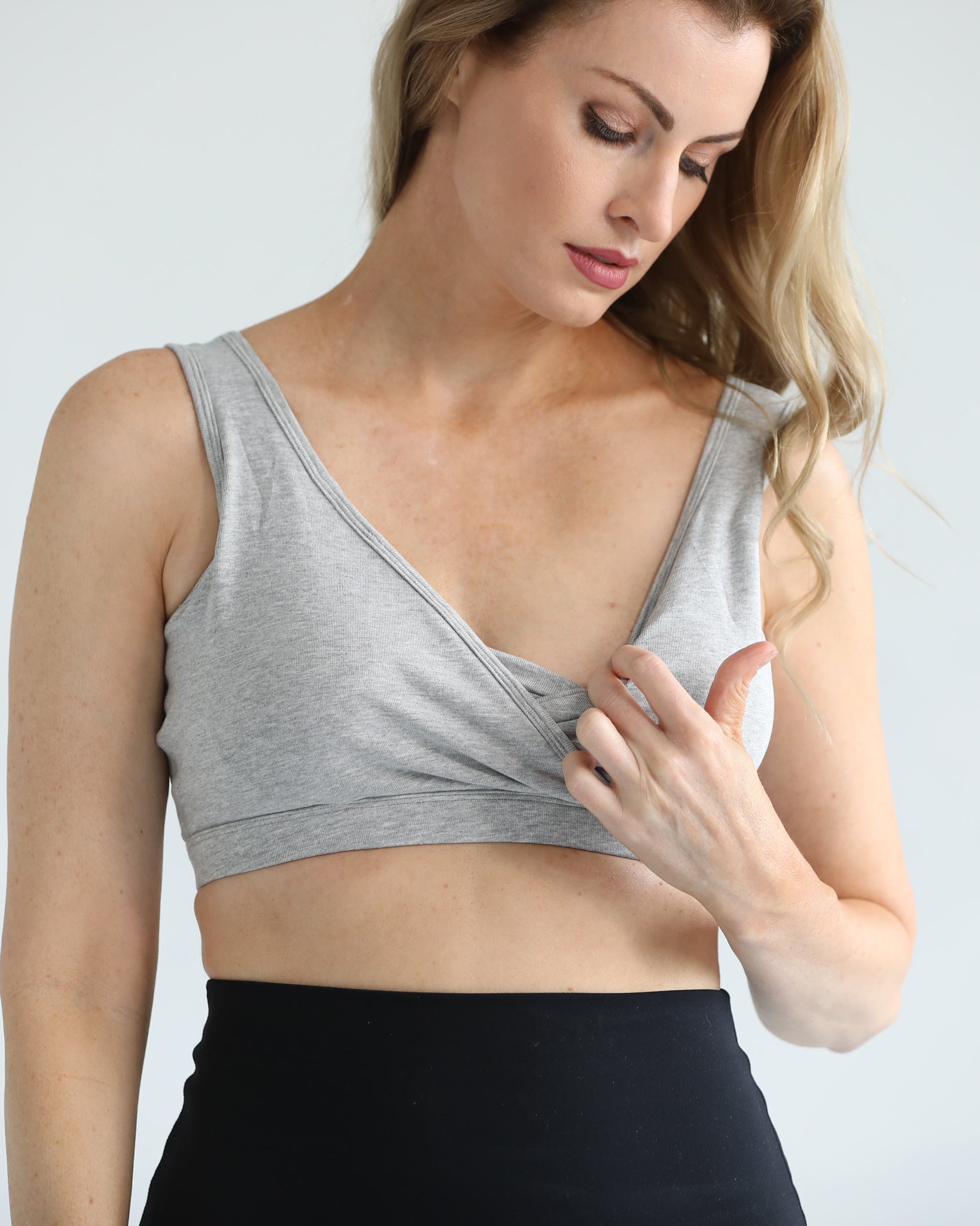 Sleep nursing and pumping bra, sweat and milk