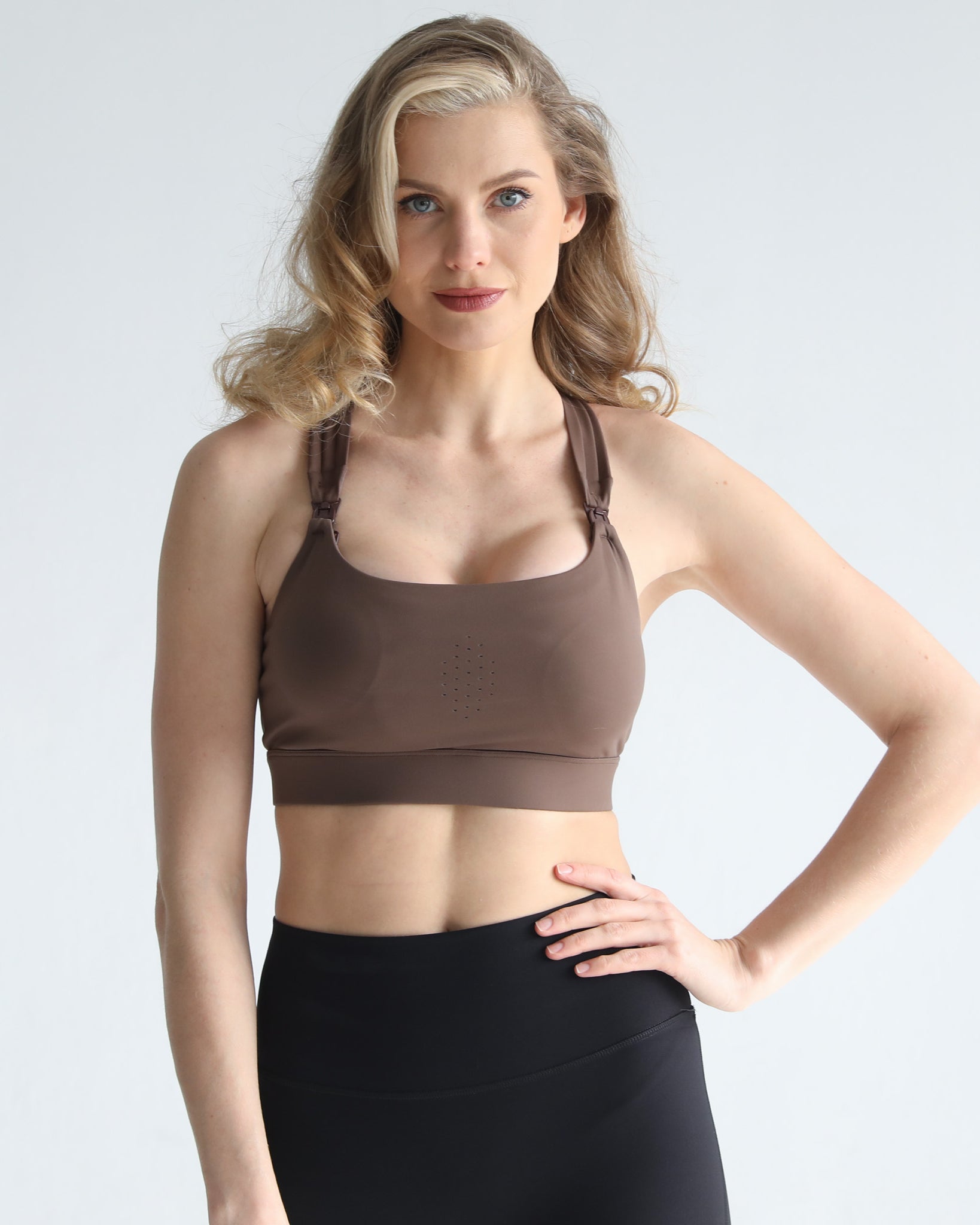 Chloe 4 running nursing sports bra, large chest, strappy, adjustable