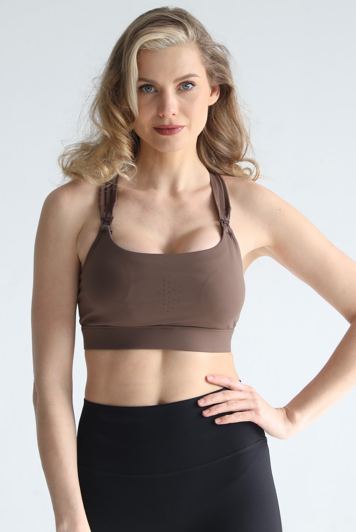 Chloe 4 running nursing sports bra, large chest, strappy, adjustable