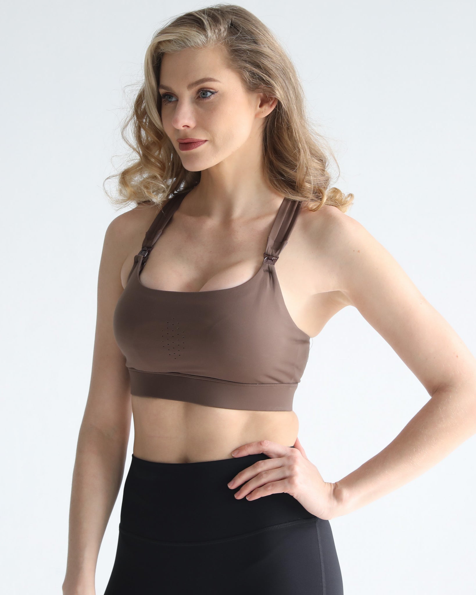 Chloe 4 running nursing sports bra, large chest, strappy, adjustable