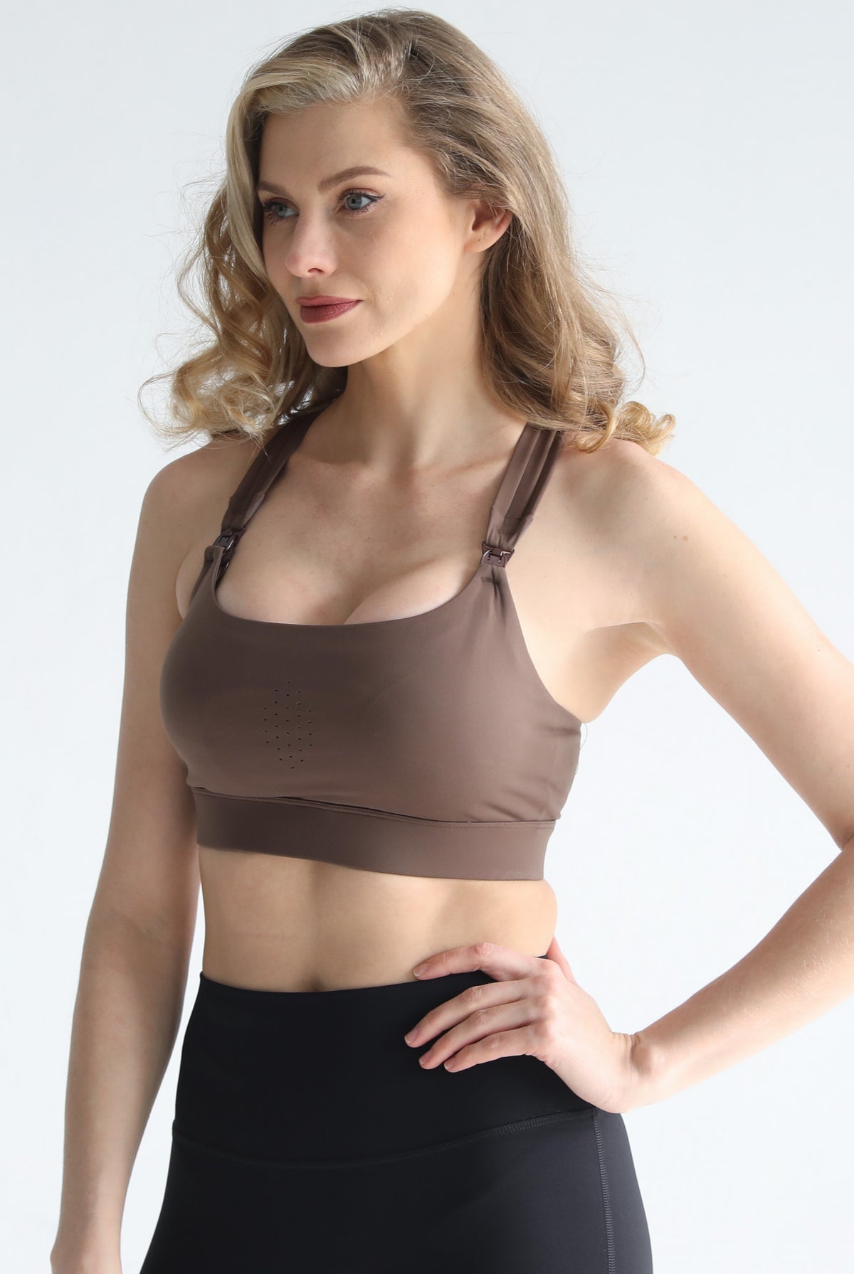 Chloe 4 running nursing sports bra, large chest, strappy, adjustable