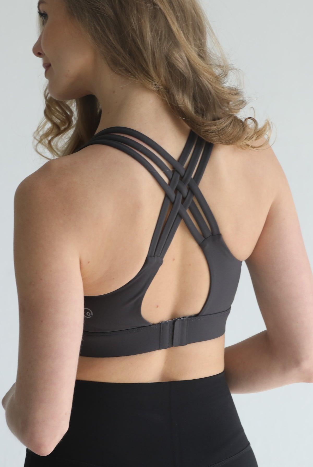 Chloe 4 Running high impact nursing sports bra, large chested mom, sweat and milk