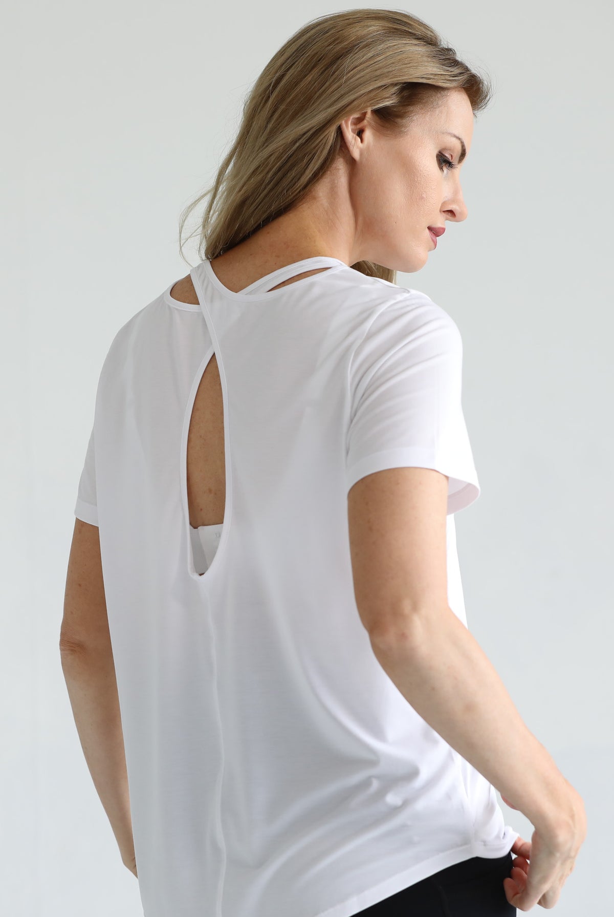 Harper nursing Tee with zippers, loose fit, sweat and milk