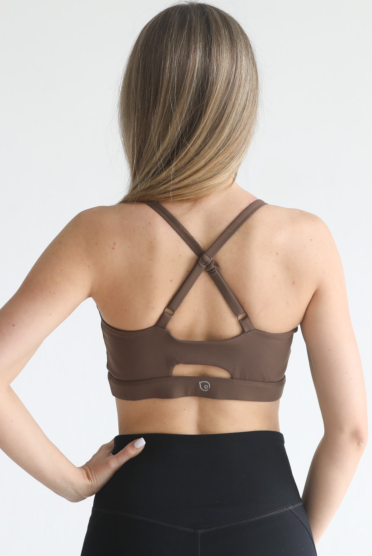 medium support nursing sports bra, adjustable, sweat and milk