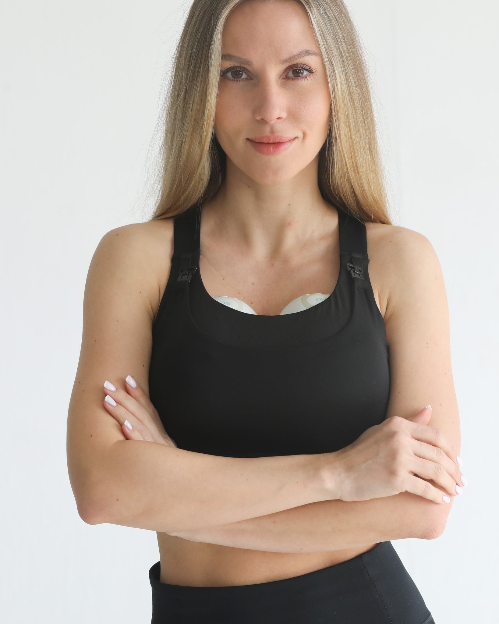 high impact adjustable nursing sports bra for large chested moms, sweat and milk