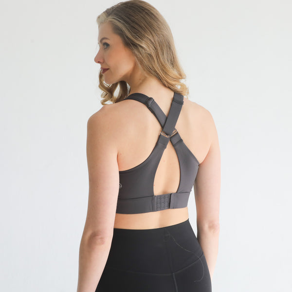 Venice 3 Ultimate Support Full Coverage Nursing & Pumping Sports Bra (Dark Cactus) in Steel Slate