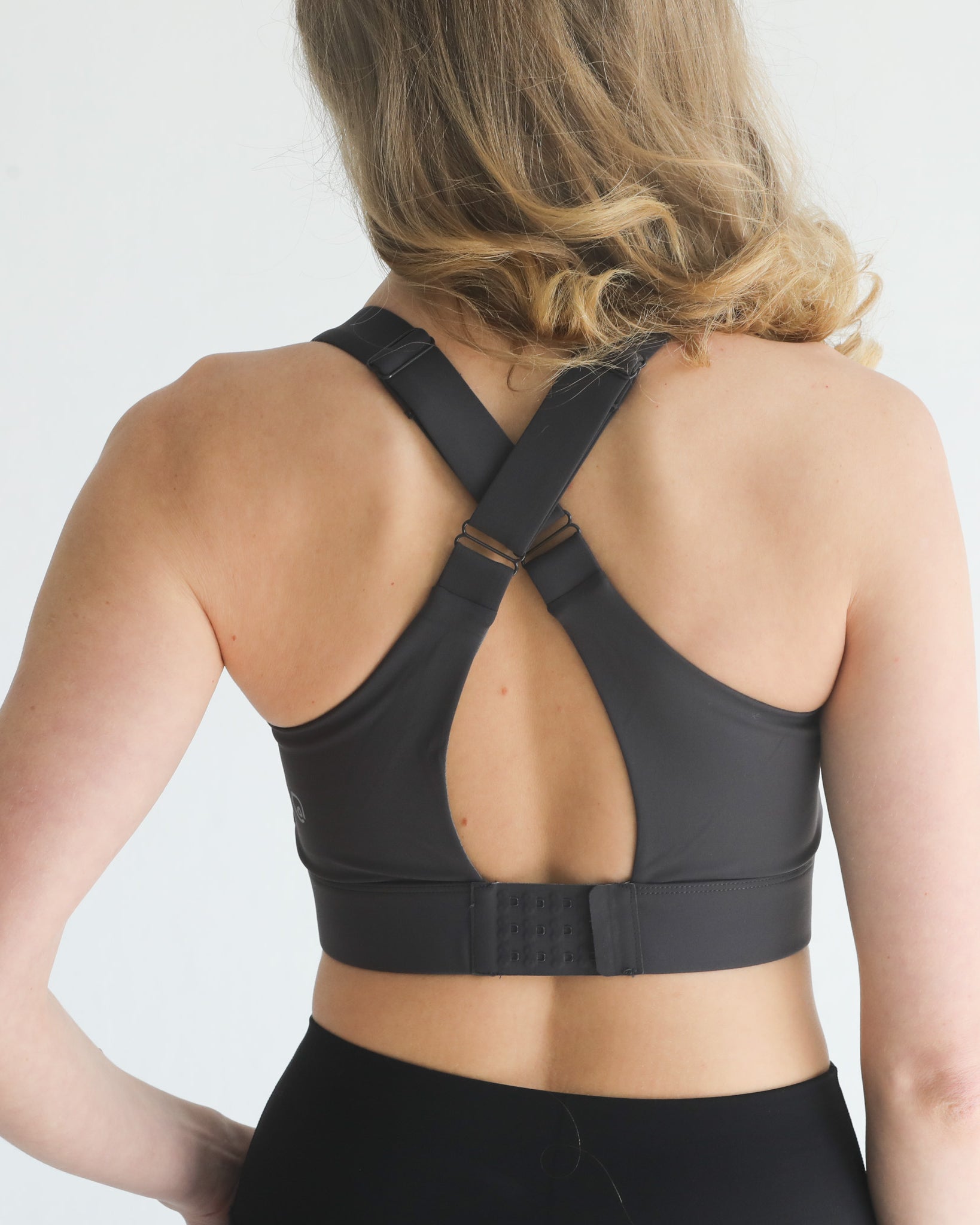 high impact adjustable nursing sports bra for large chested moms, sweat and milk