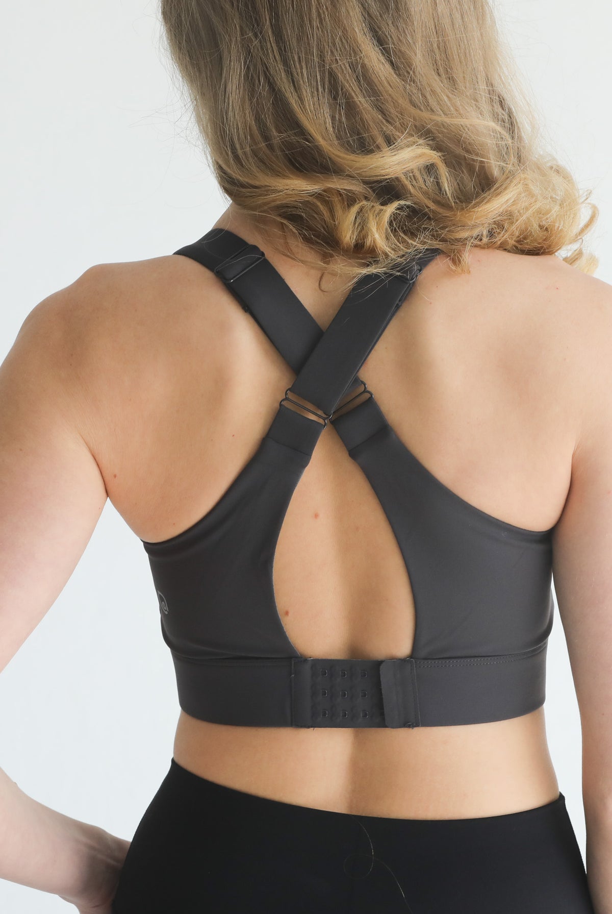 high impact adjustable nursing sports bra for large chested moms, sweat and milk