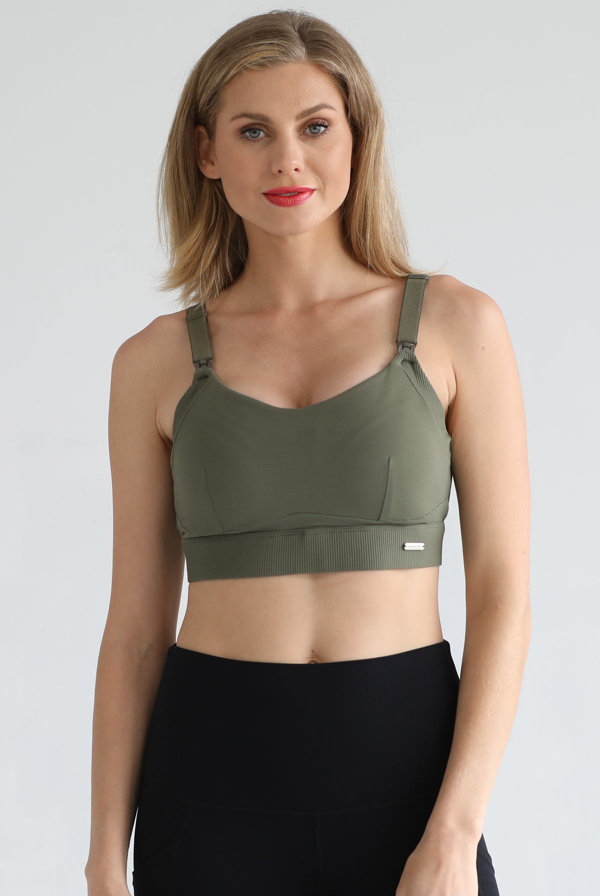 Maeve high impact nursing and pumping sports bra, sweat & milk