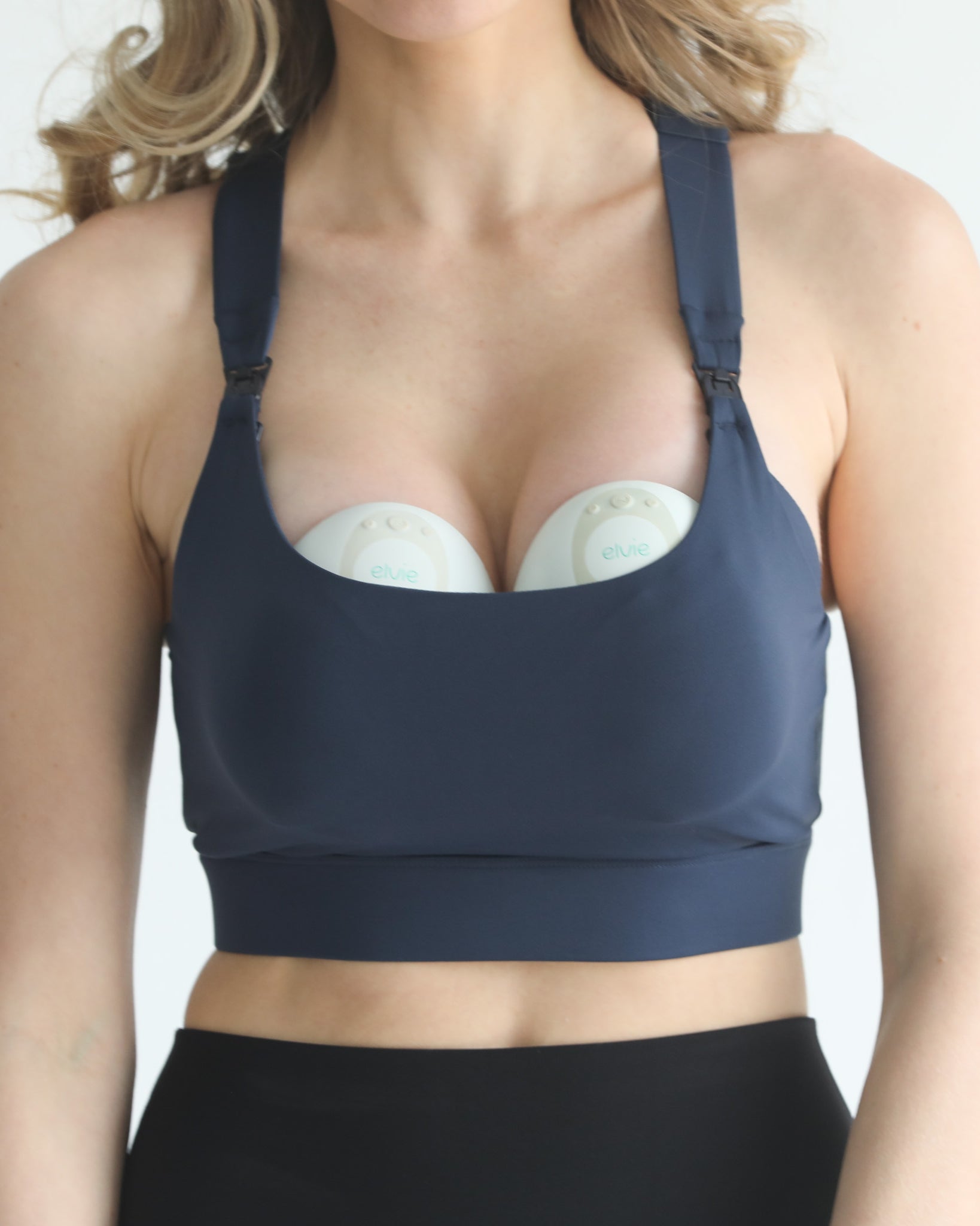 high impact adjustable nursing sports bra for large chested moms, sweat and milk