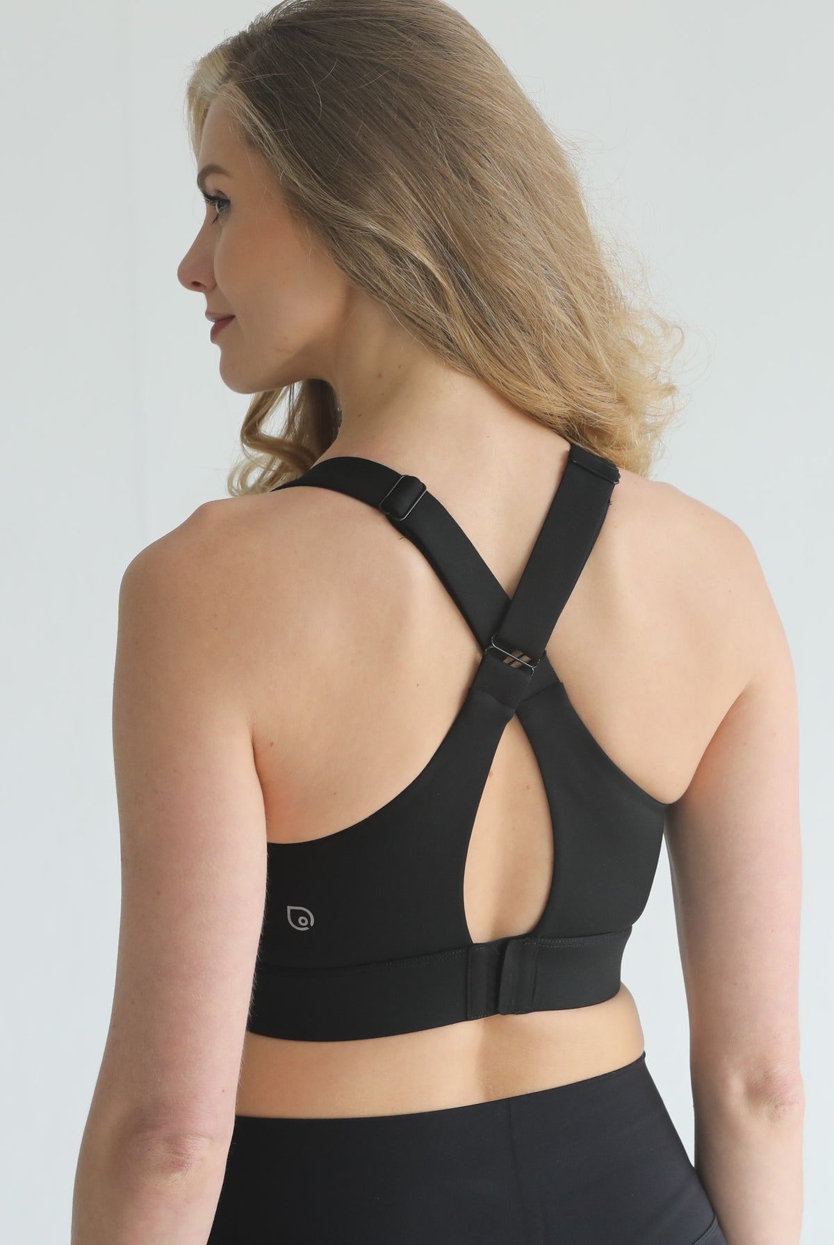 high impact adjustable nursing sports bra for large chested moms, sweat and milk