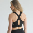 high impact adjustable nursing sports bra for large chested moms, sweat and milk
