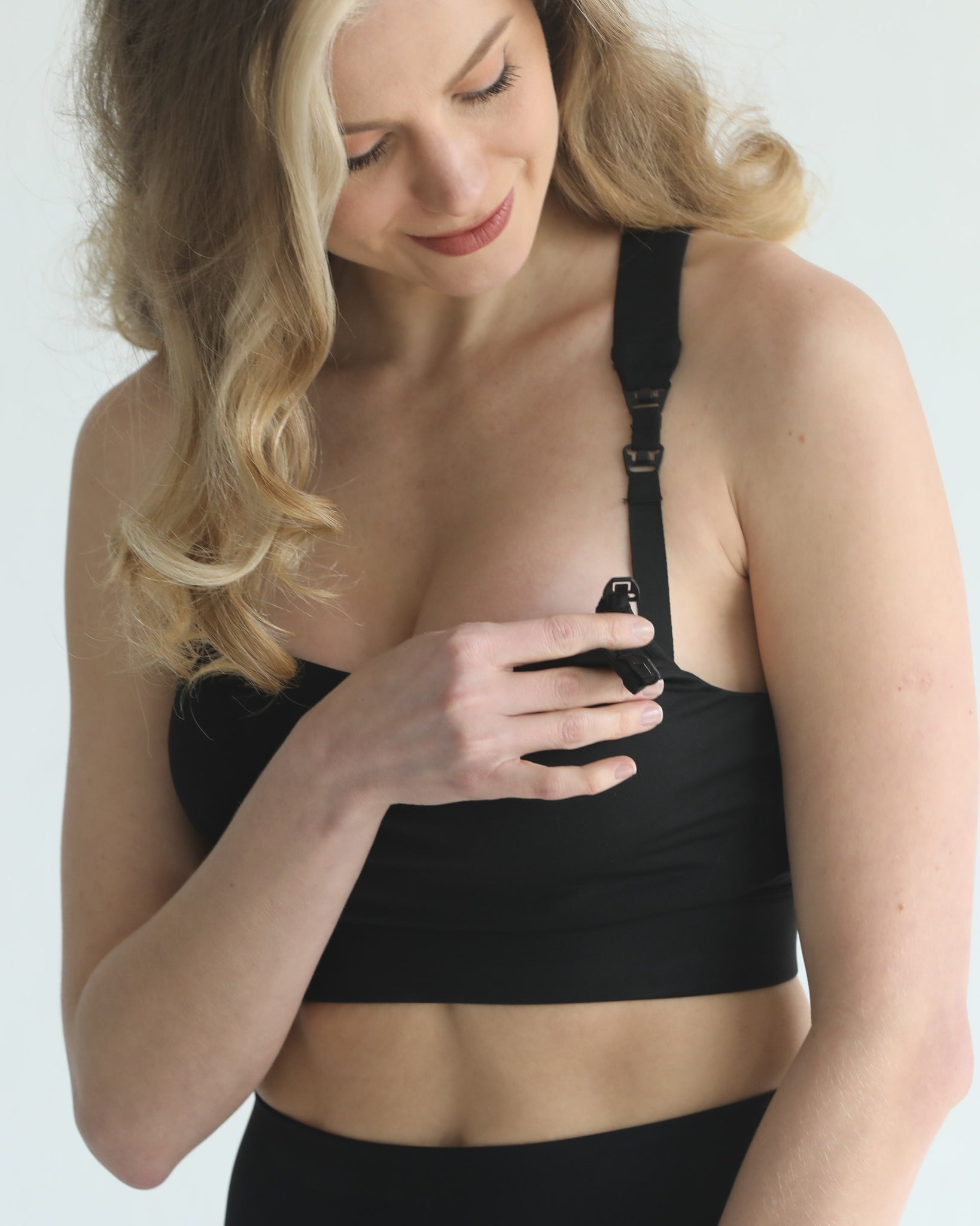 high impact adjustable nursing sports bra for large chested moms, sweat and milk