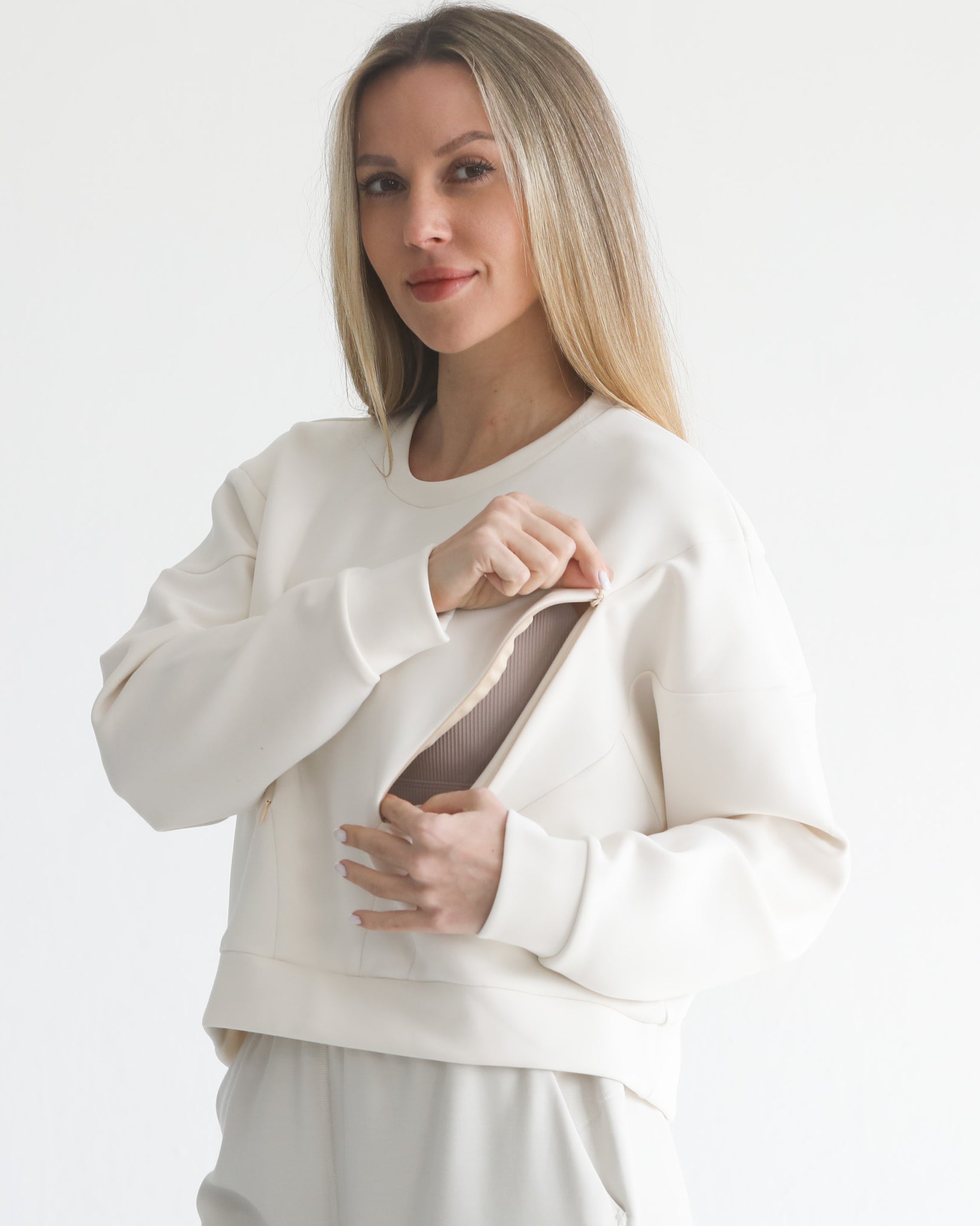 nursing sweatshirt, sweat and milk