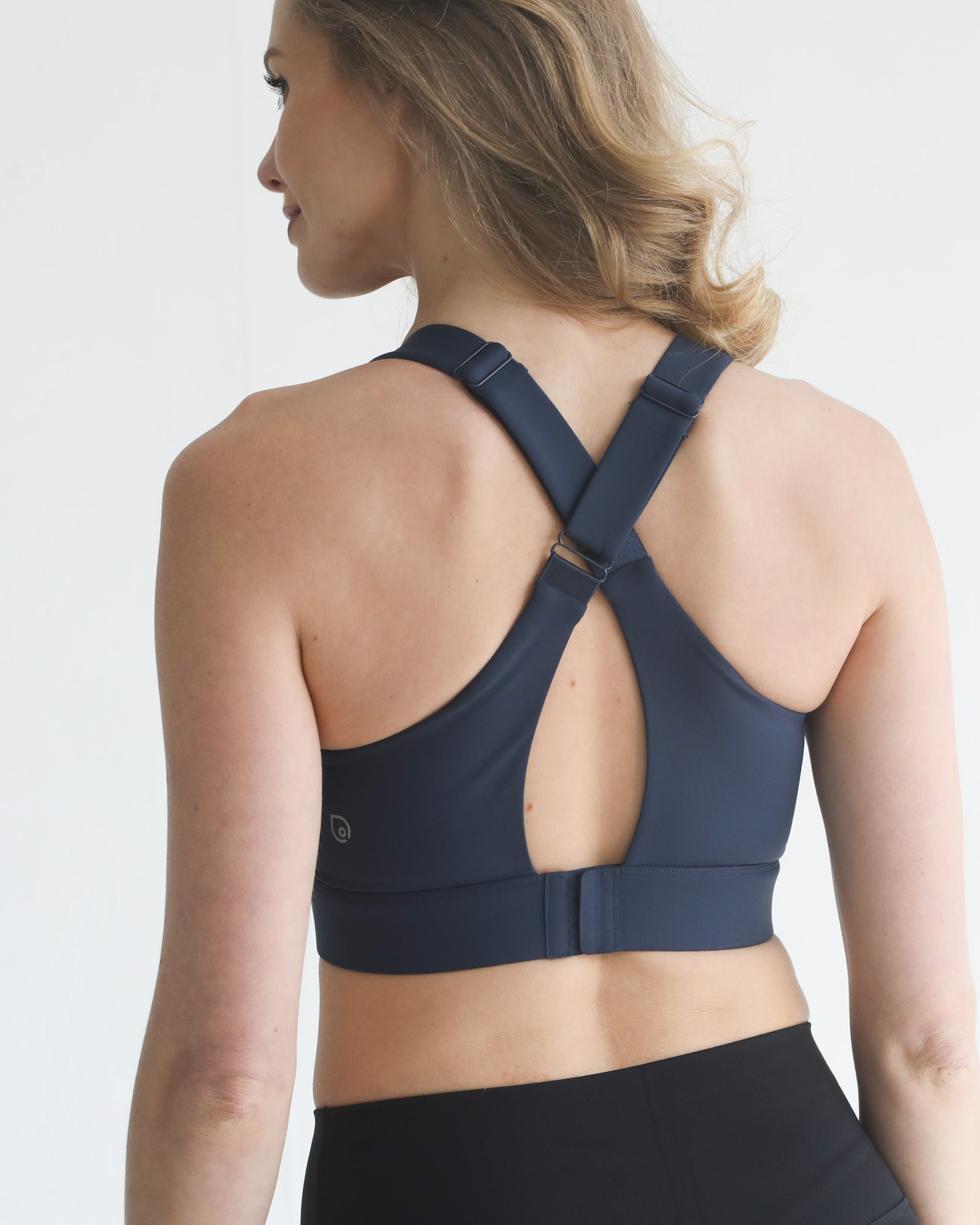 high impact adjustable nursing sports bra for large chested moms, sweat and milk